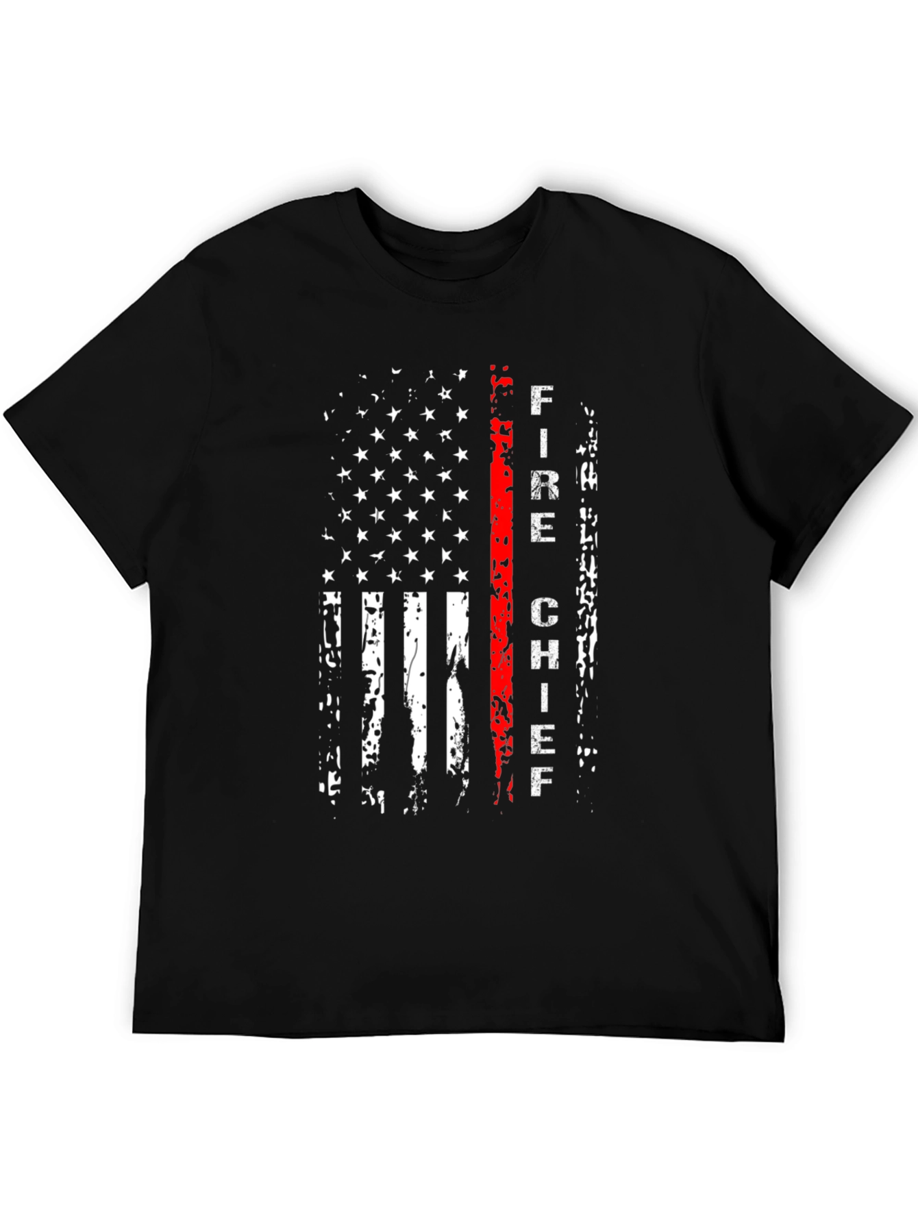 Fire Chief USA Flag Graphic T-Shirt