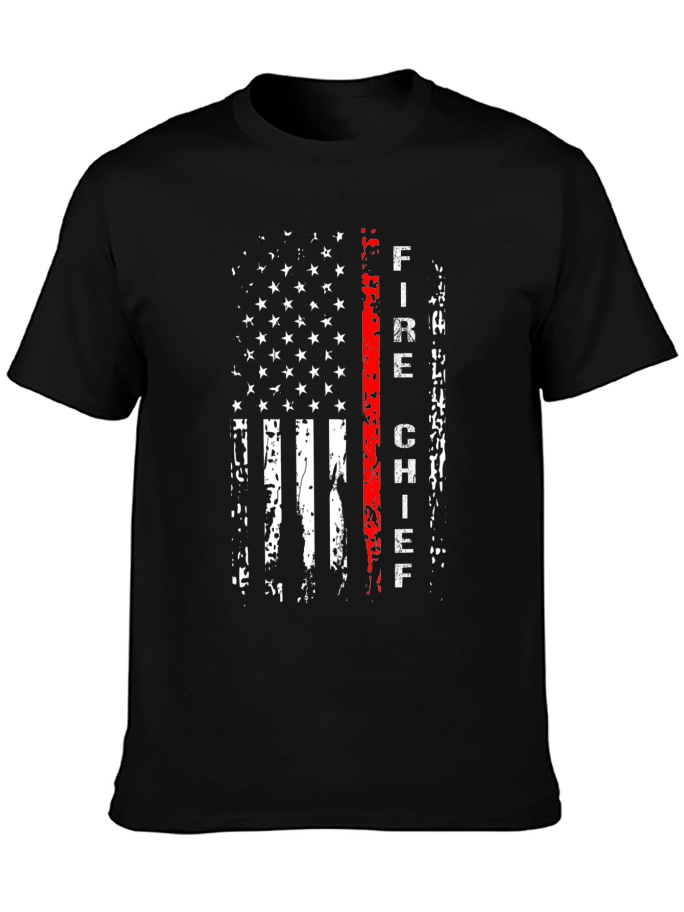Fire Chief USA Flag Graphic T-Shirt