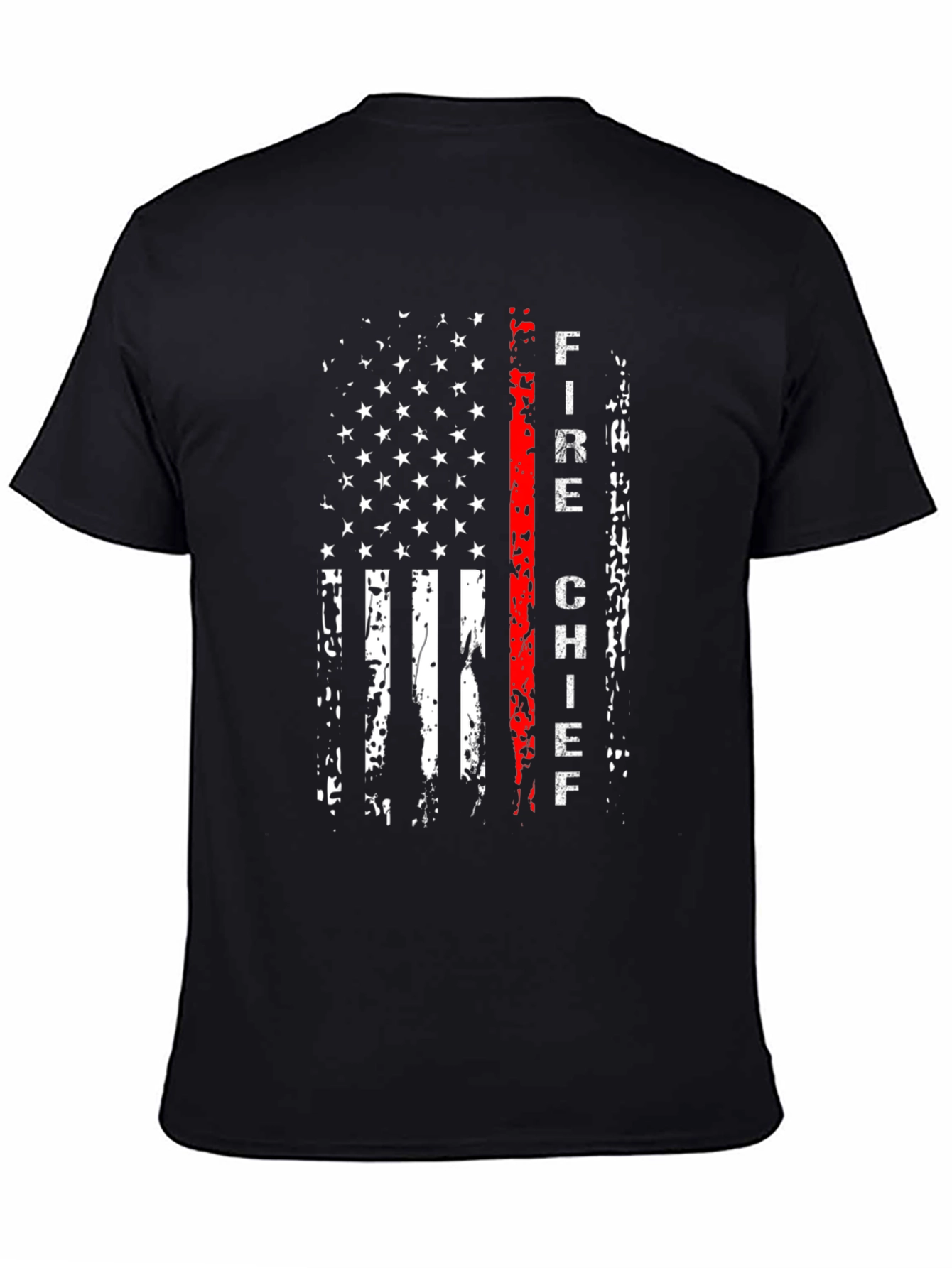 Fire Chief USA Flag Graphic T-Shirt