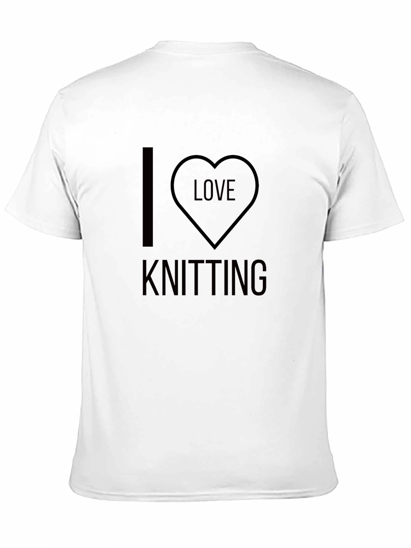 I Love Knitting T-Shirt - Black Cotton Tee