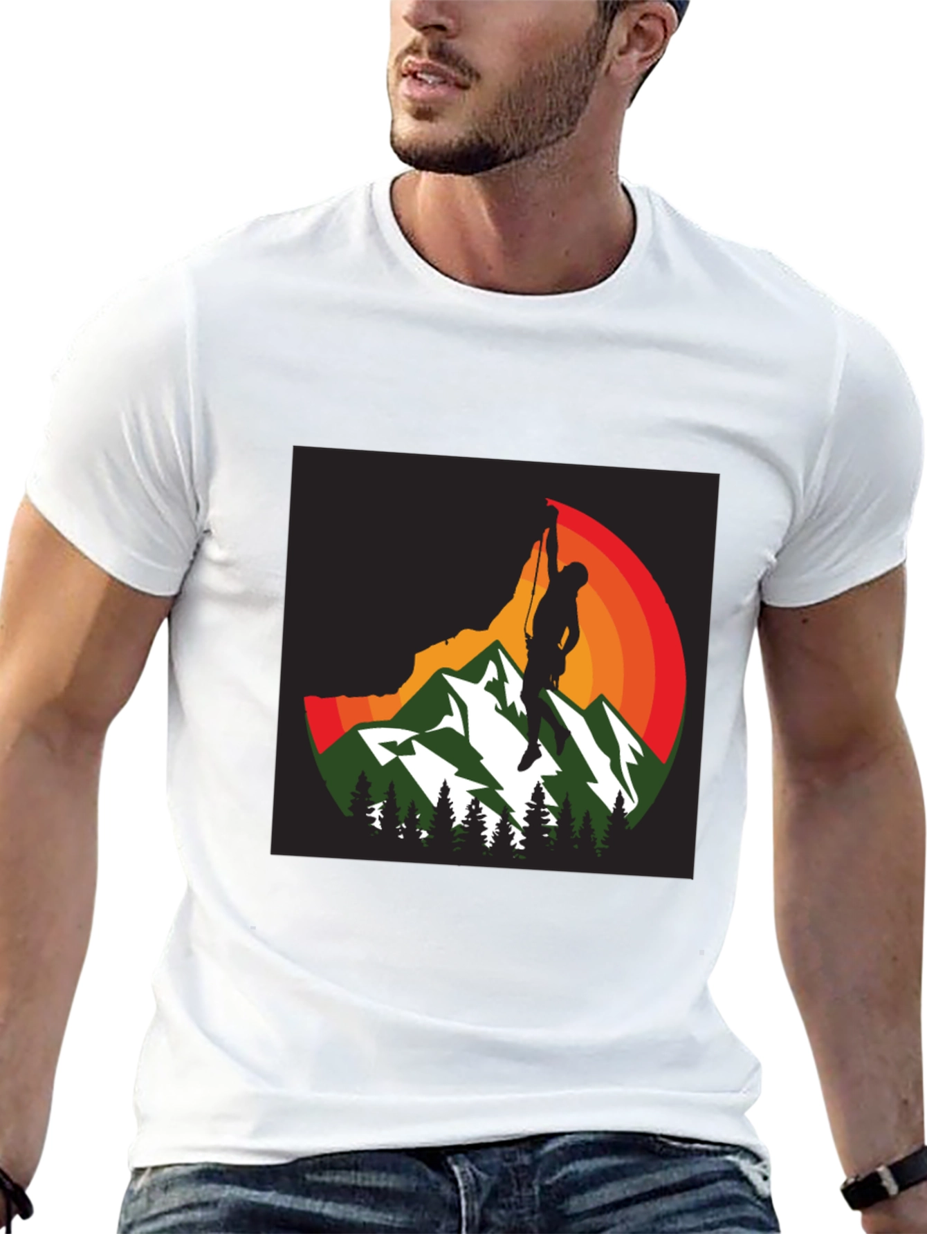 Rock Climbing Mountainscape Graphic Tee