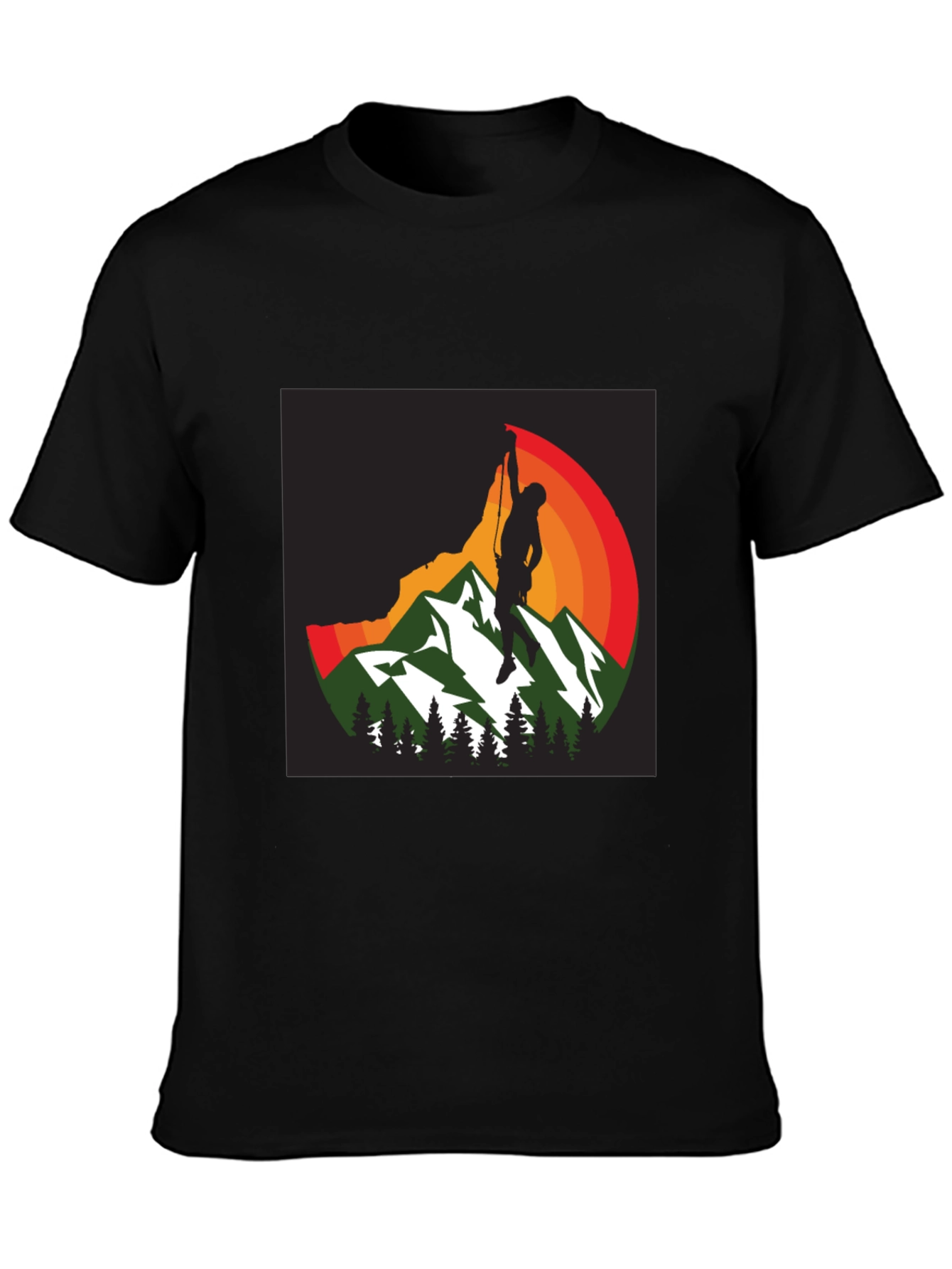 Rock Climbing Mountainscape Graphic Tee