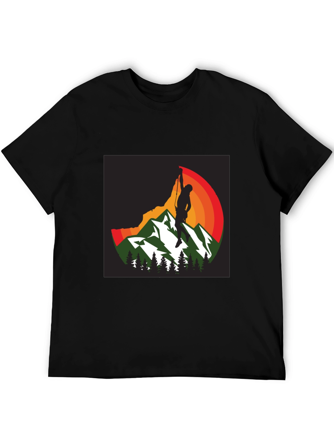 Rock Climbing Mountainscape Graphic Tee