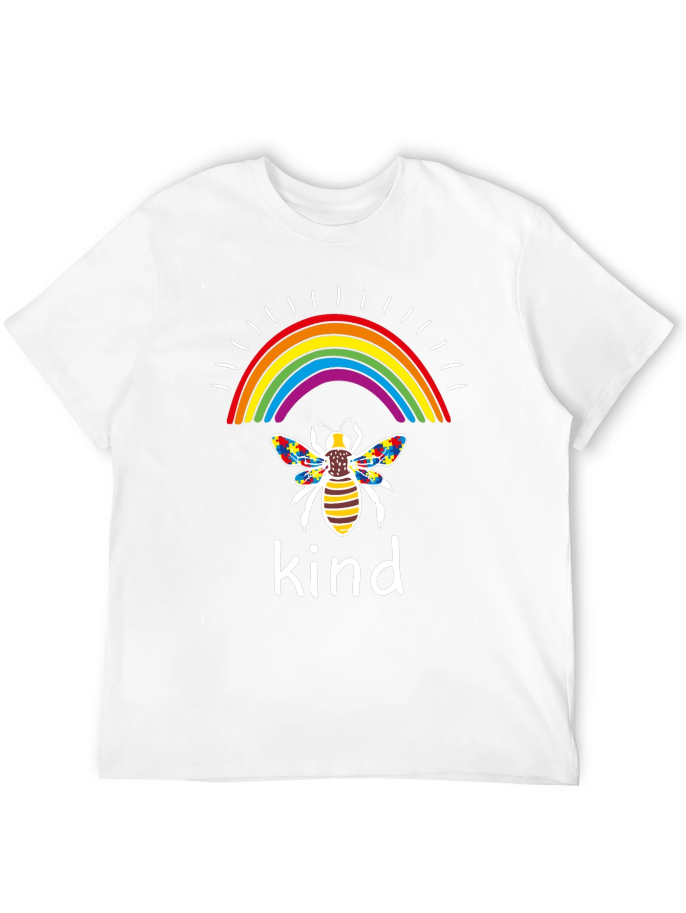 Kindness Bee Rainbow Autism Awareness T-Shirt