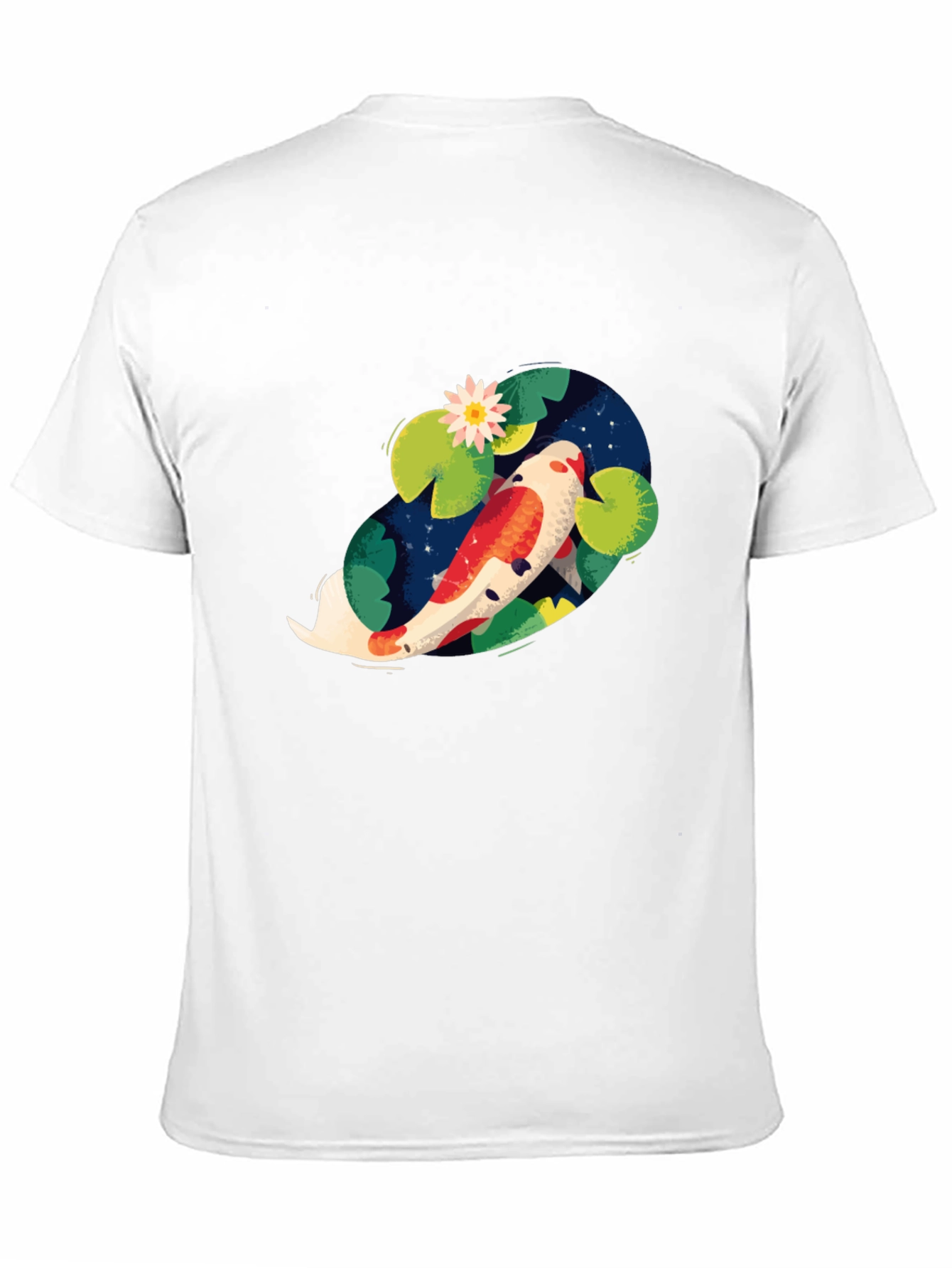 Koi Fish Pond Graphic Tee - Stylish Casual Wear