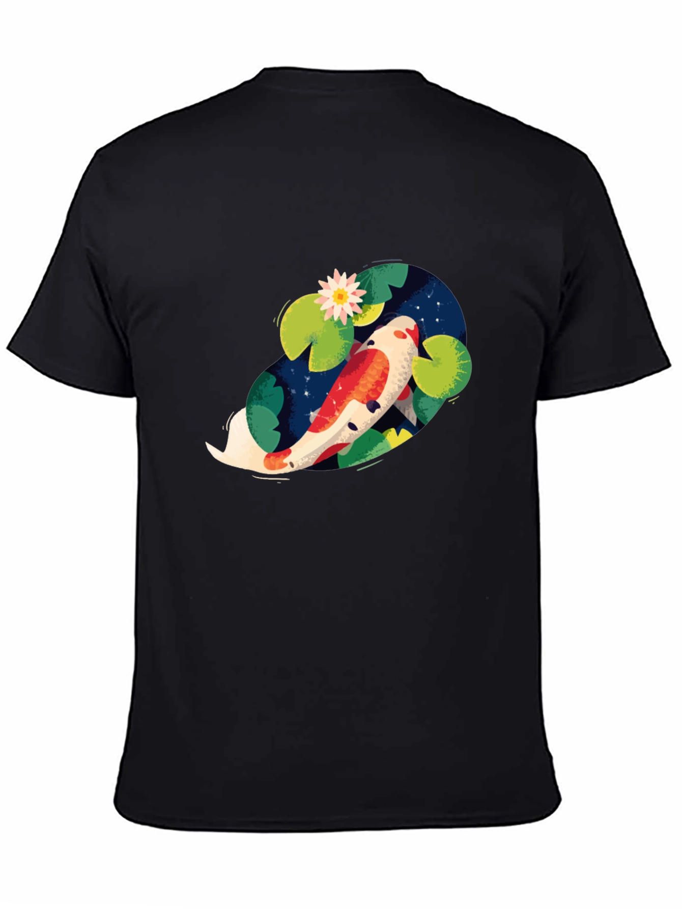 Koi Fish Pond Graphic Tee - Stylish Casual Wear