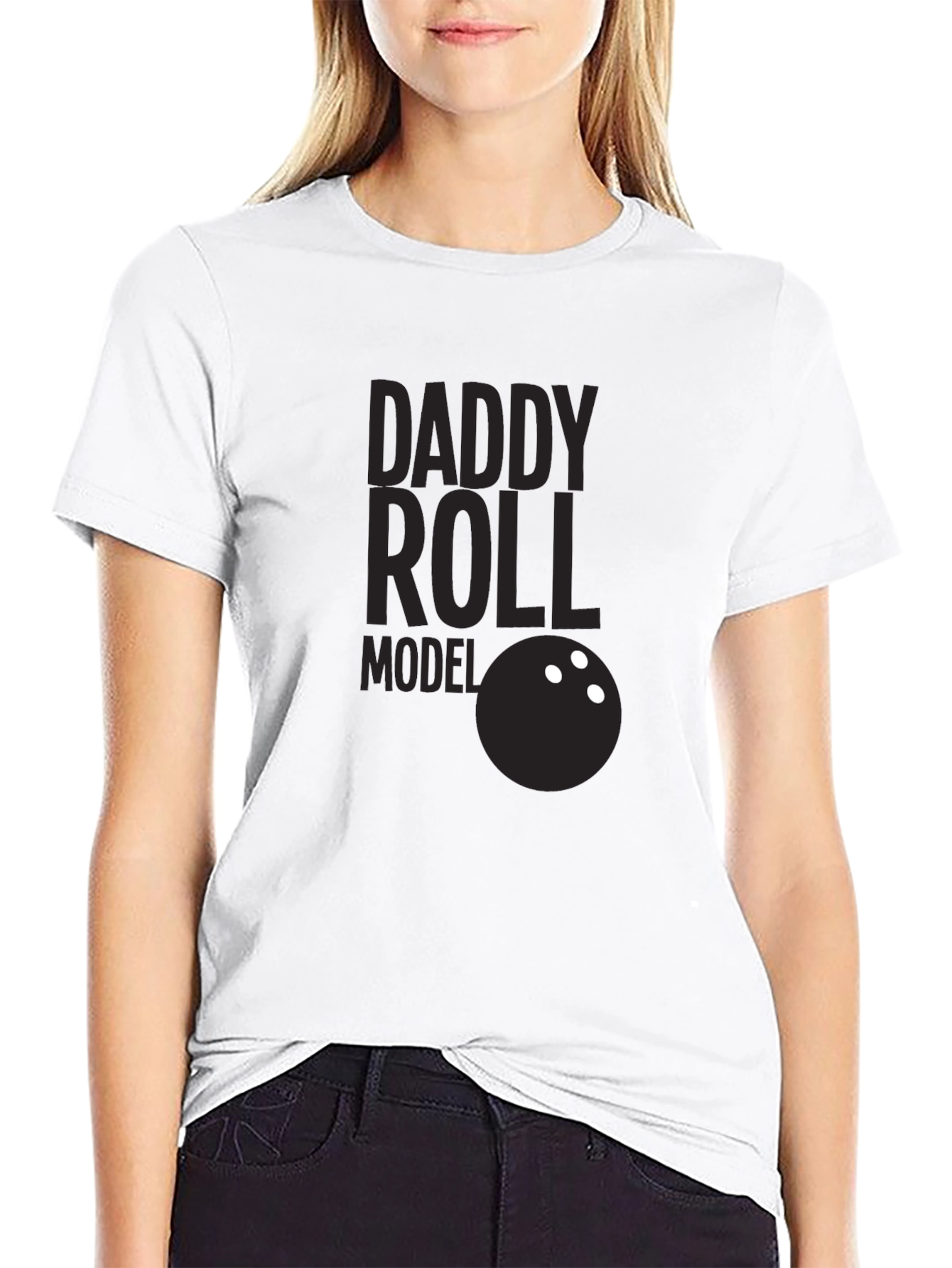Daddy Roll Model T-Shirt Bowling Dad Tee