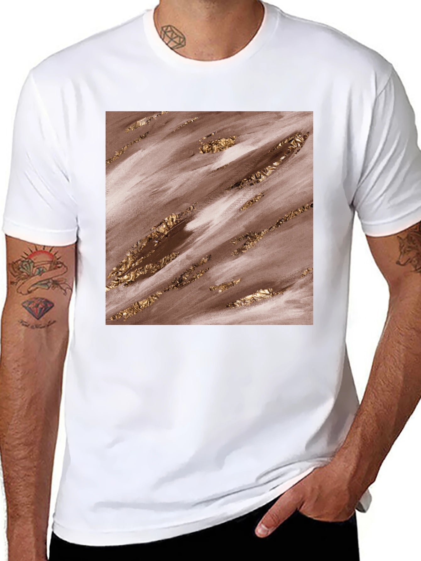 Abstract Art Graphic Tee - Trendy Casual Shirt