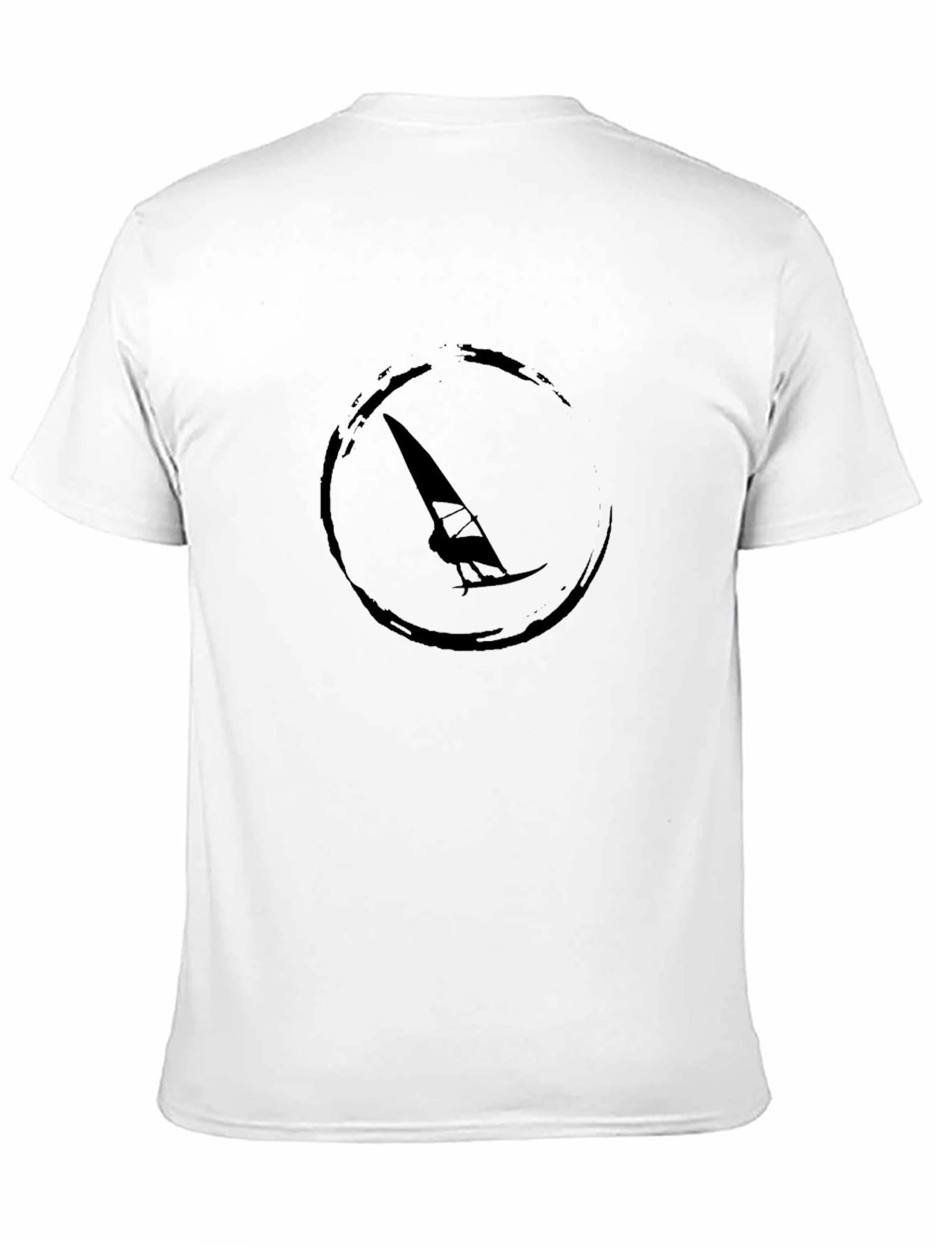 Windsurfing Graphic T-Shirt - Black Casual