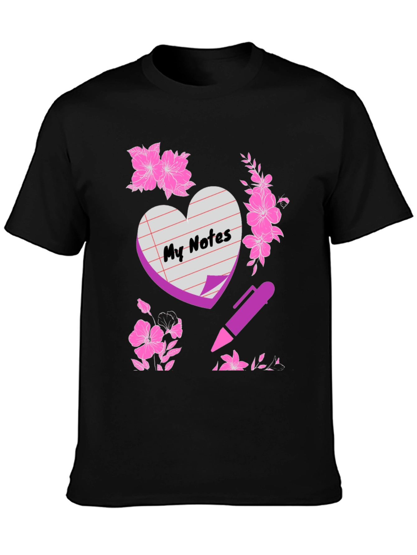 My Notes Graphic Tee - Black