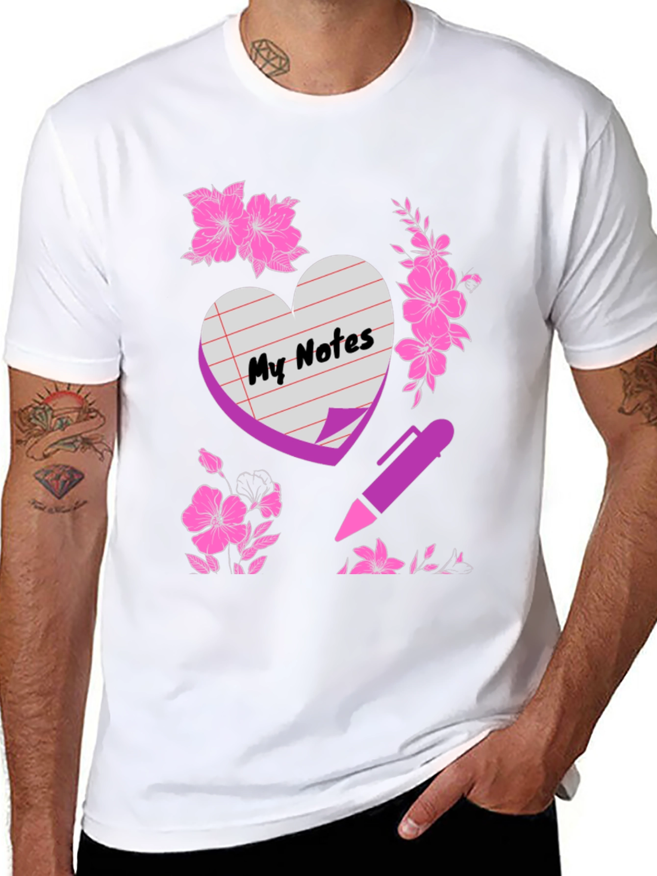 My Notes Graphic Tee - Black