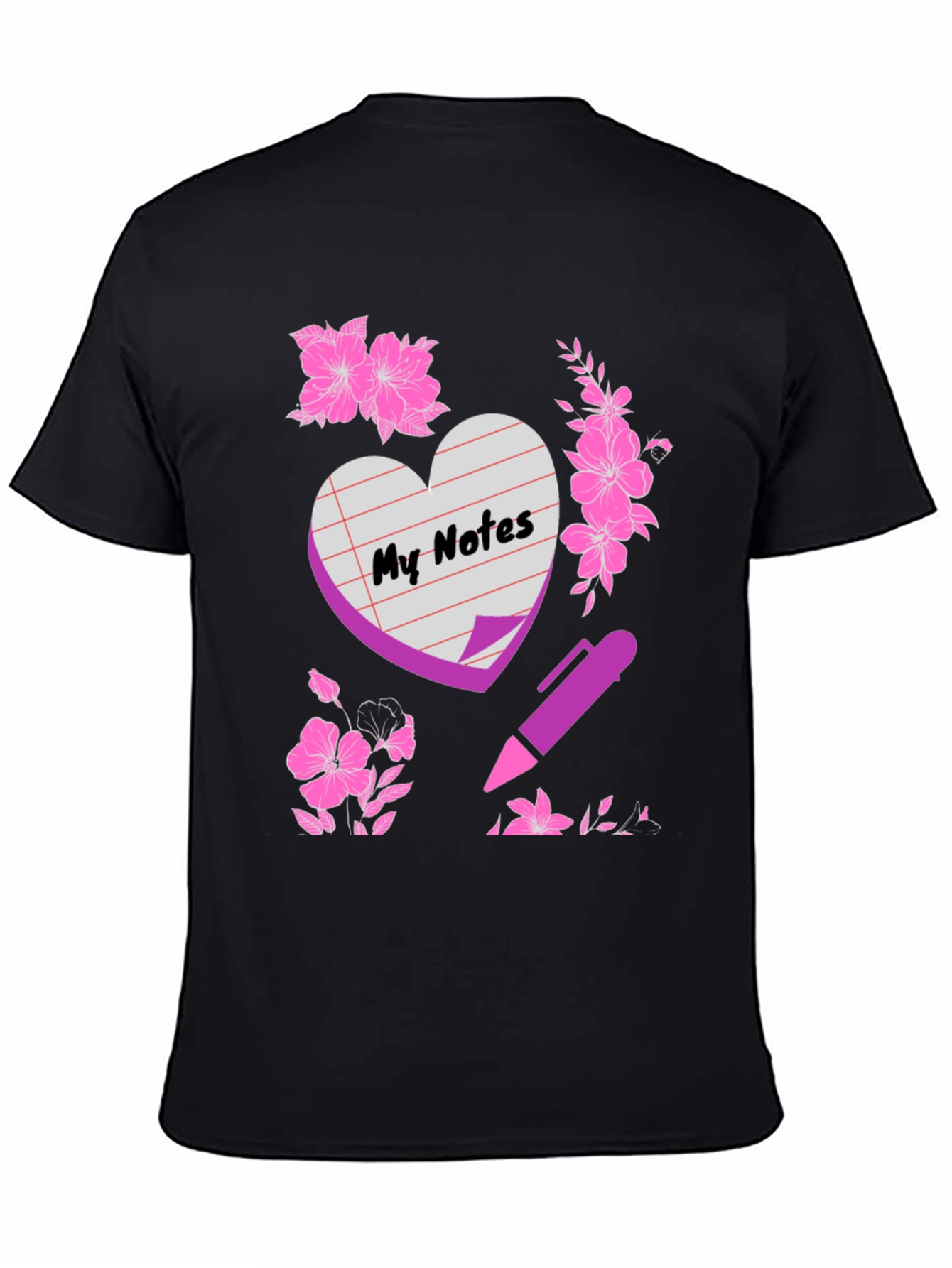 My Notes Graphic Tee - Black