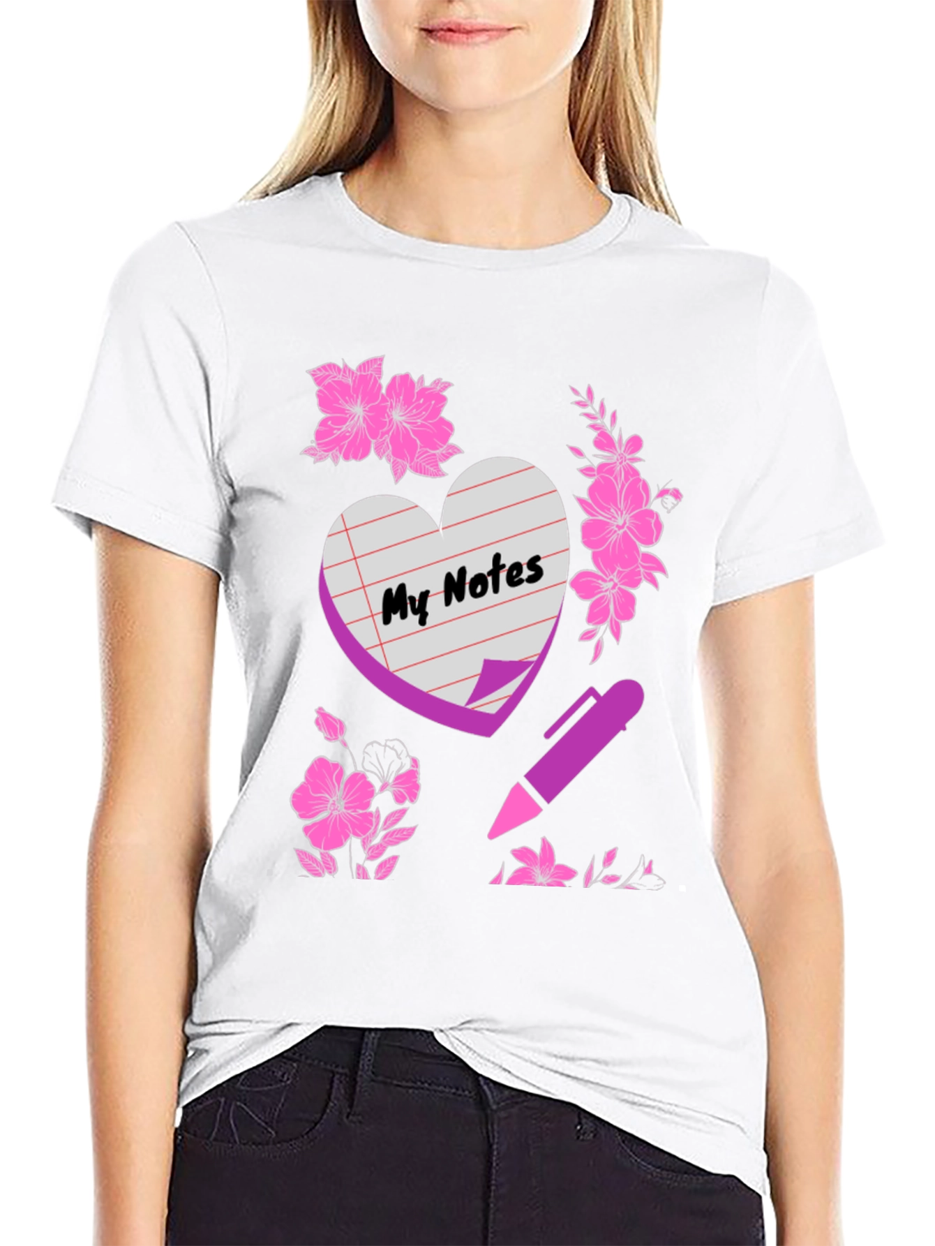 My Notes Graphic Tee - Black