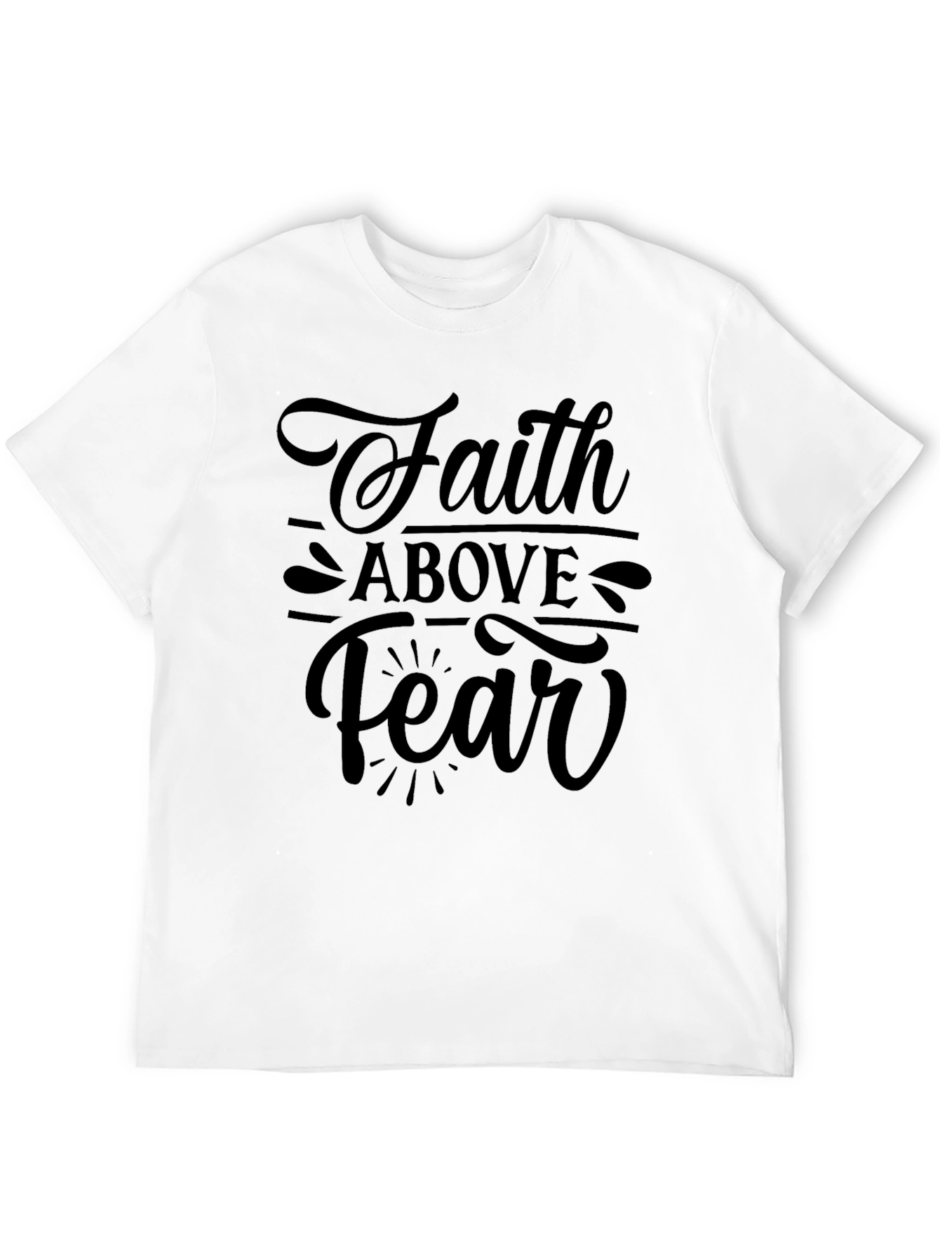 Faith Above Fear Graphic Tee - Black