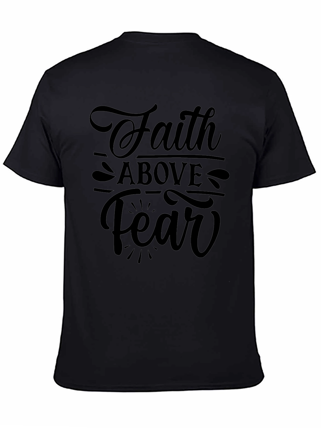 Faith Above Fear Graphic Tee - Black