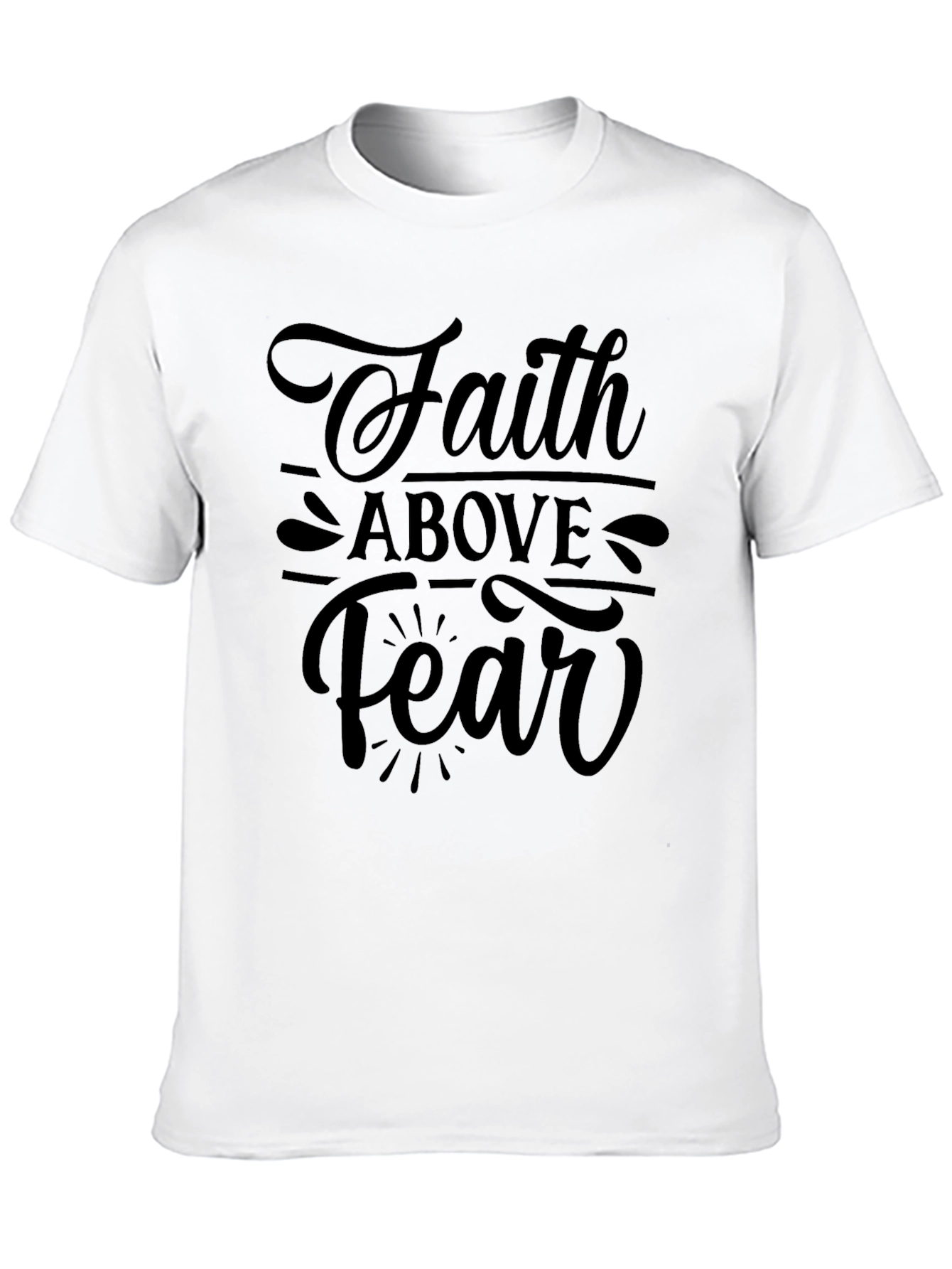 Faith Above Fear Graphic Tee - Black