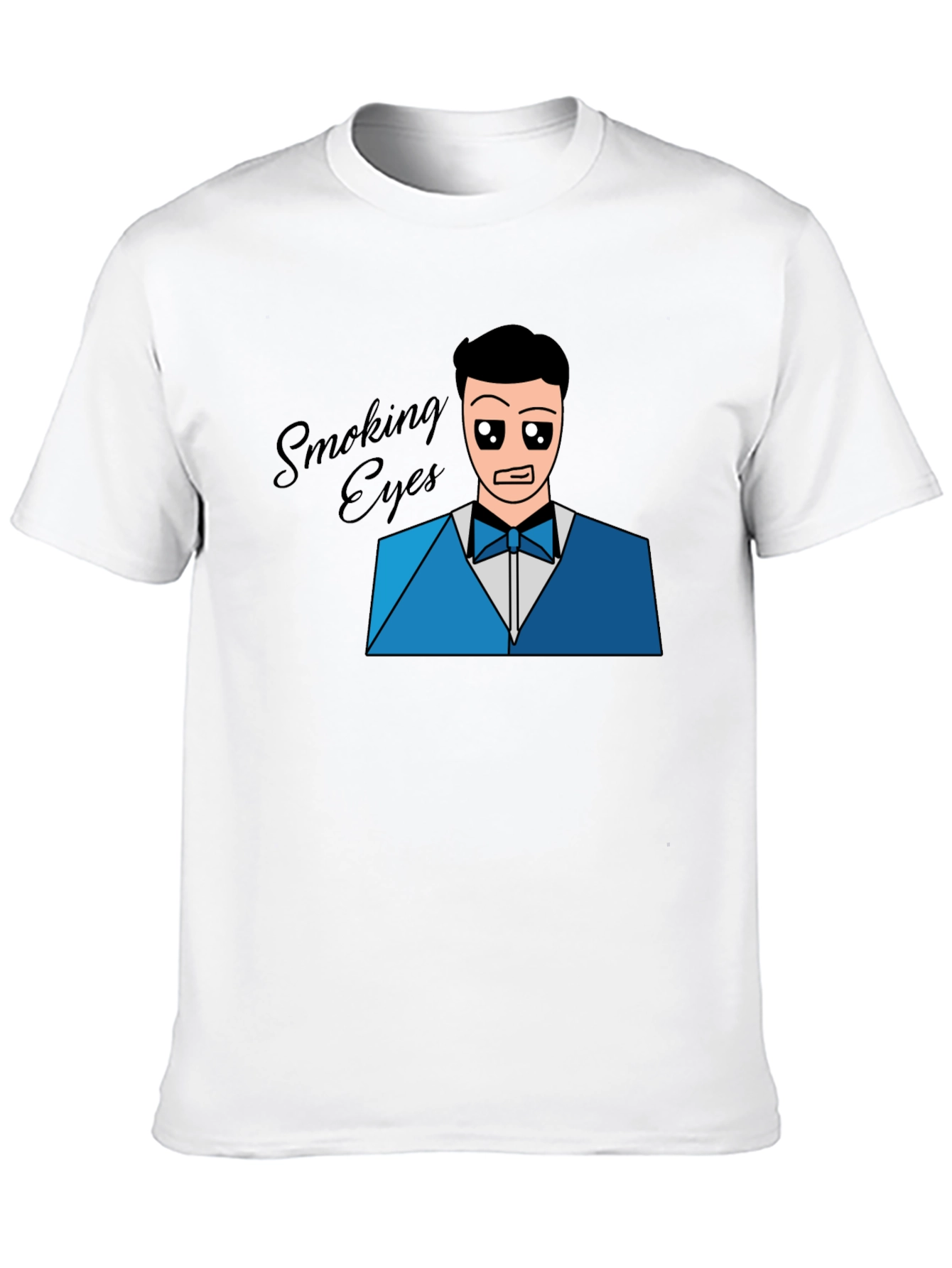 Smoking Eyes Graphic T-Shirt - Black Cotton Tee