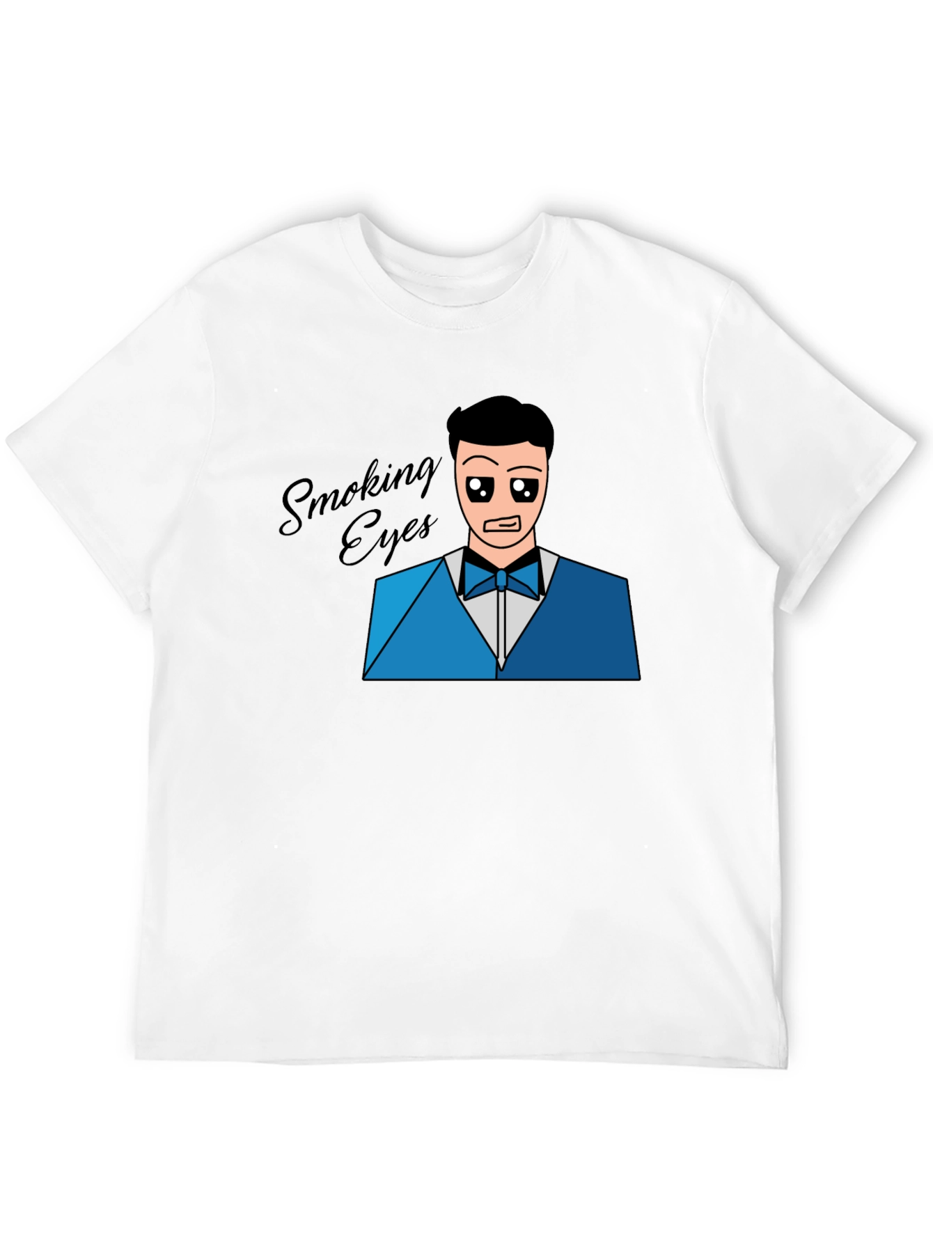 Smoking Eyes Graphic T-Shirt - Black Cotton Tee