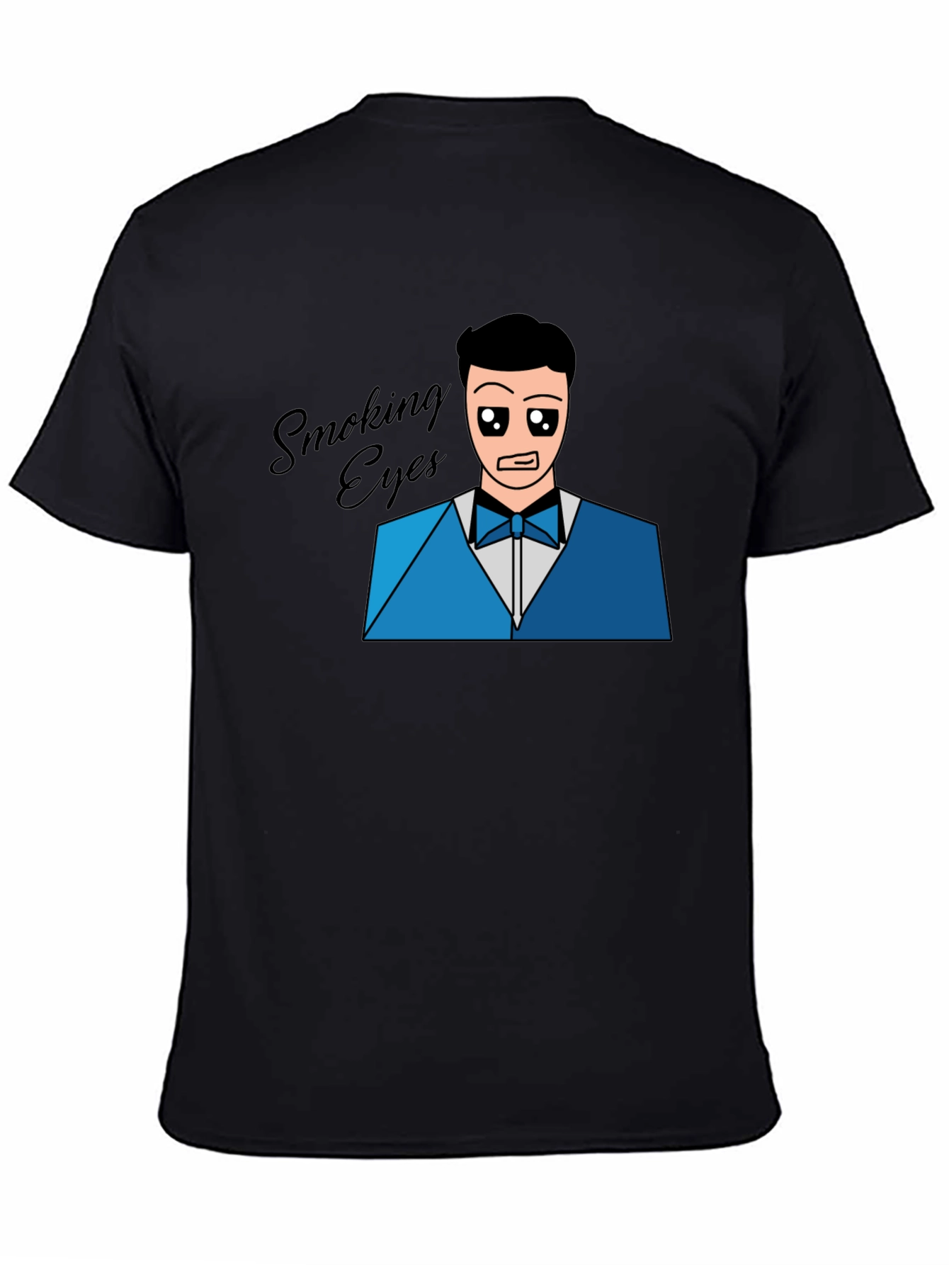 Smoking Eyes Graphic T-Shirt - Black Cotton Tee