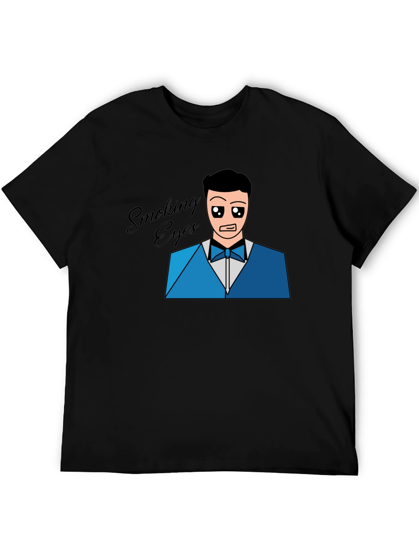 Smoking Eyes Graphic T-Shirt - Black Cotton Tee