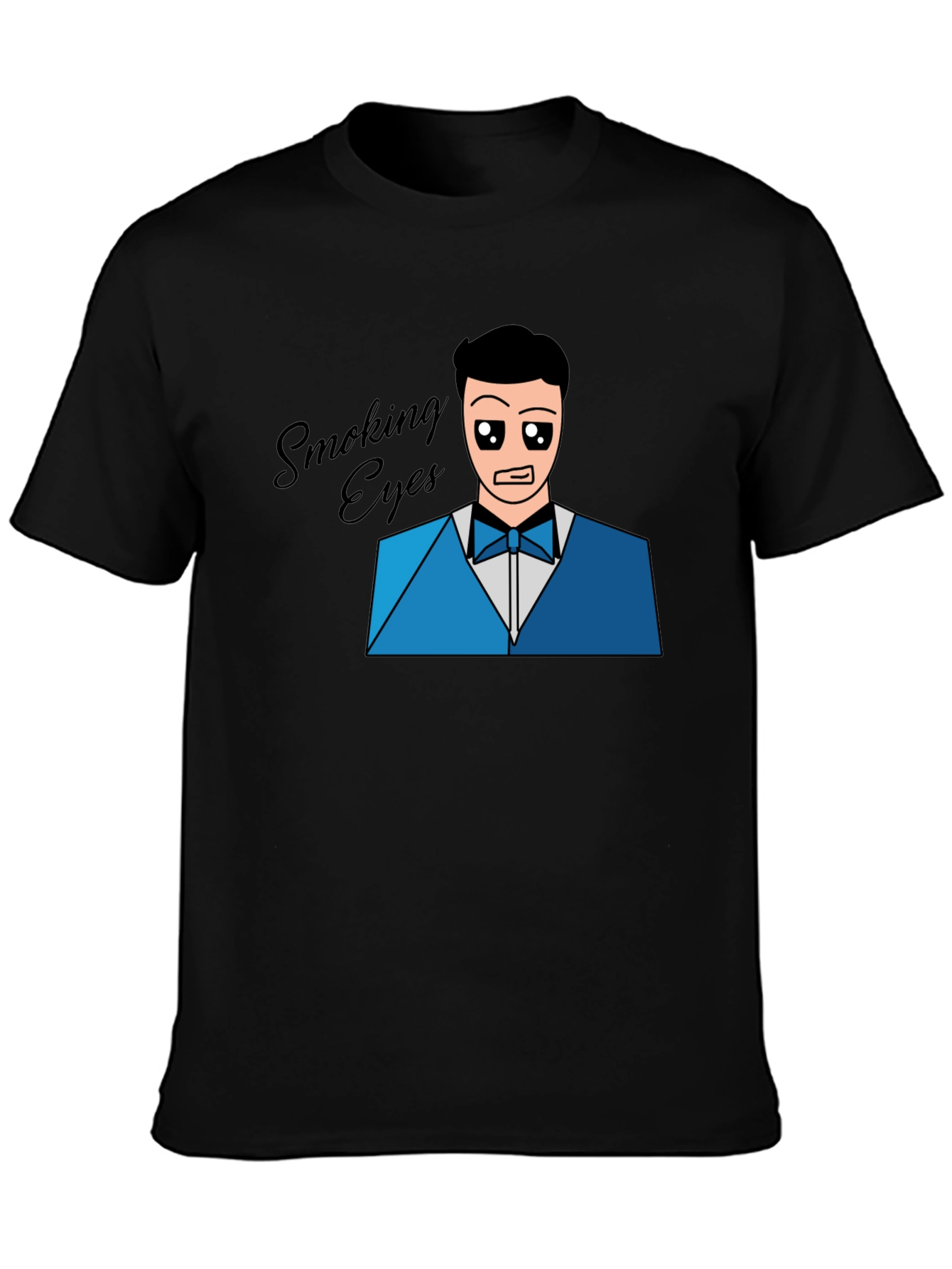 Smoking Eyes Graphic T-Shirt - Black Cotton Tee