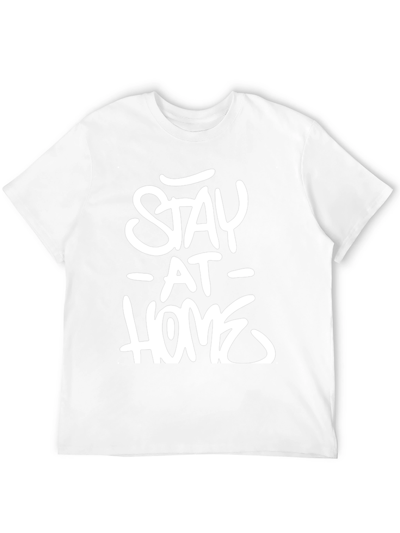 Stay At Home Graphic Tee - Black