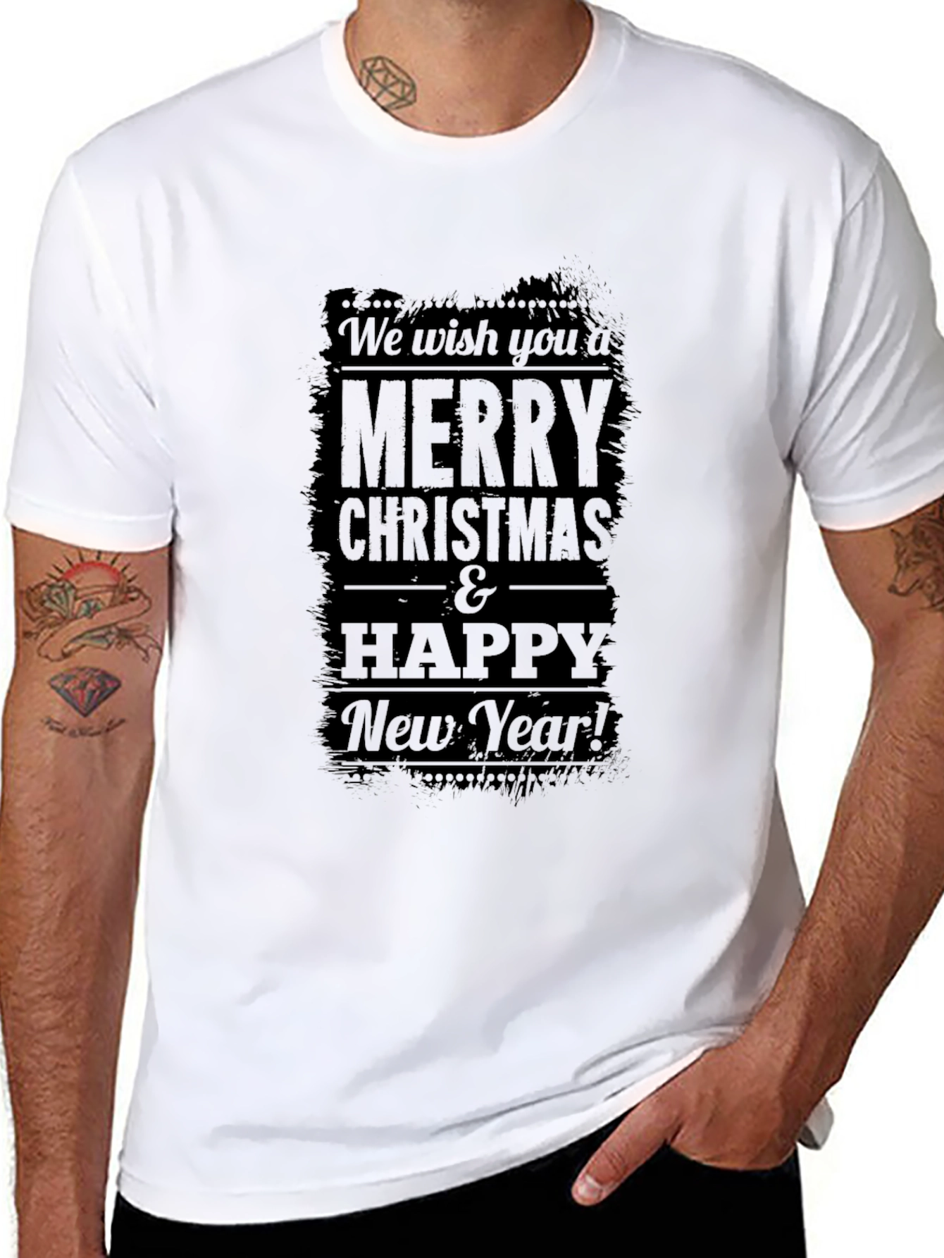 Merry Christmas & Happy New Year Black T-Shirt