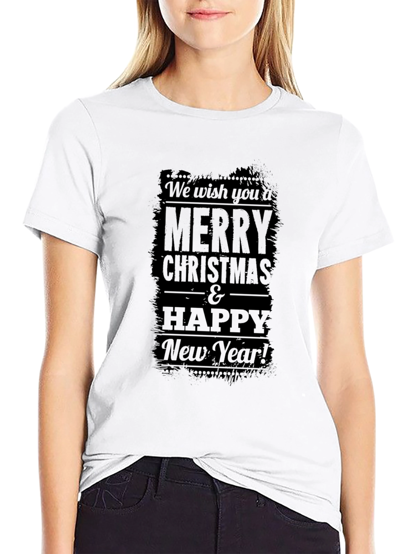 Merry Christmas & Happy New Year Black T-Shirt