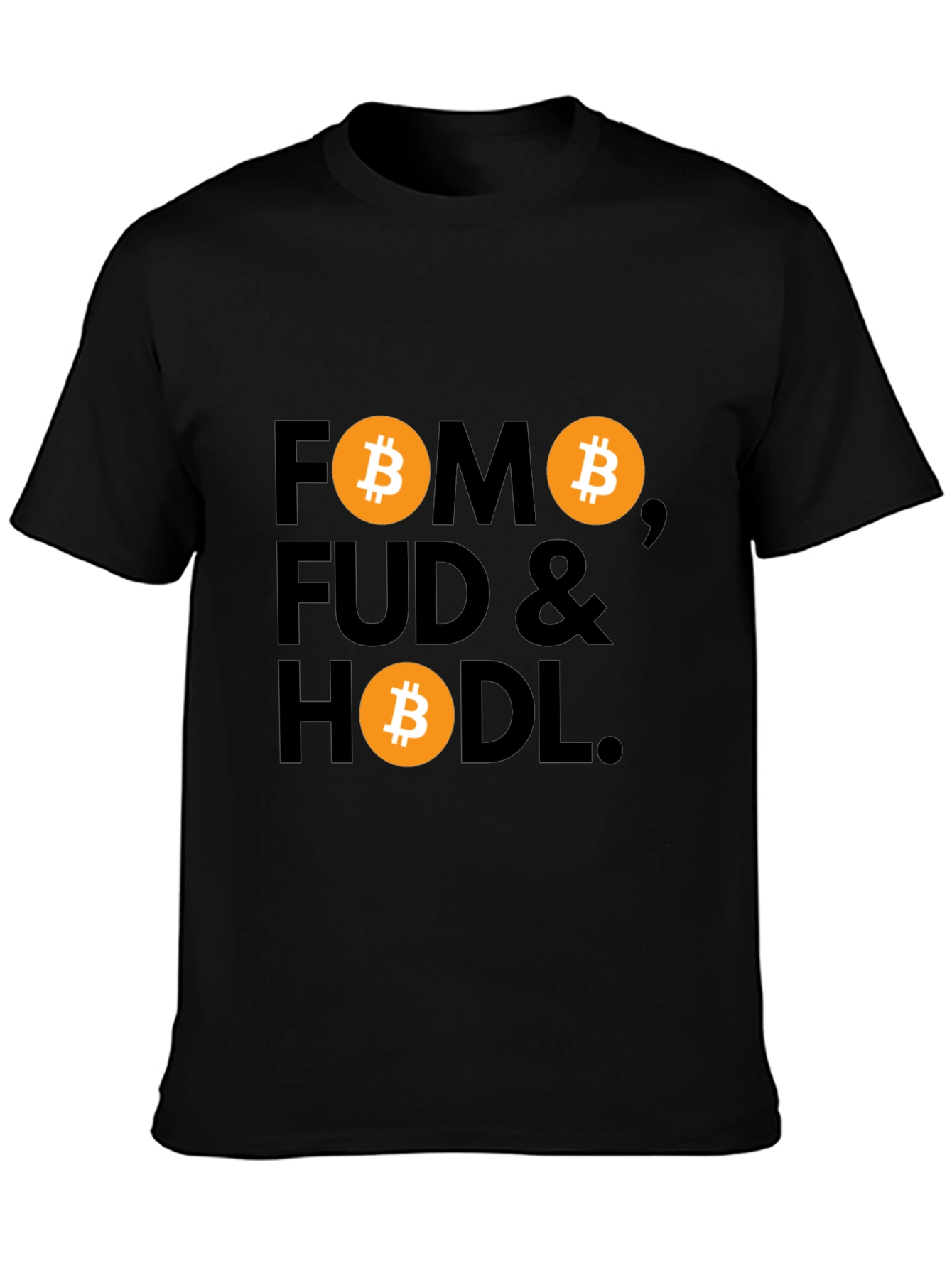 FOMO FUD & HODL Bitcoin Graphic Tee