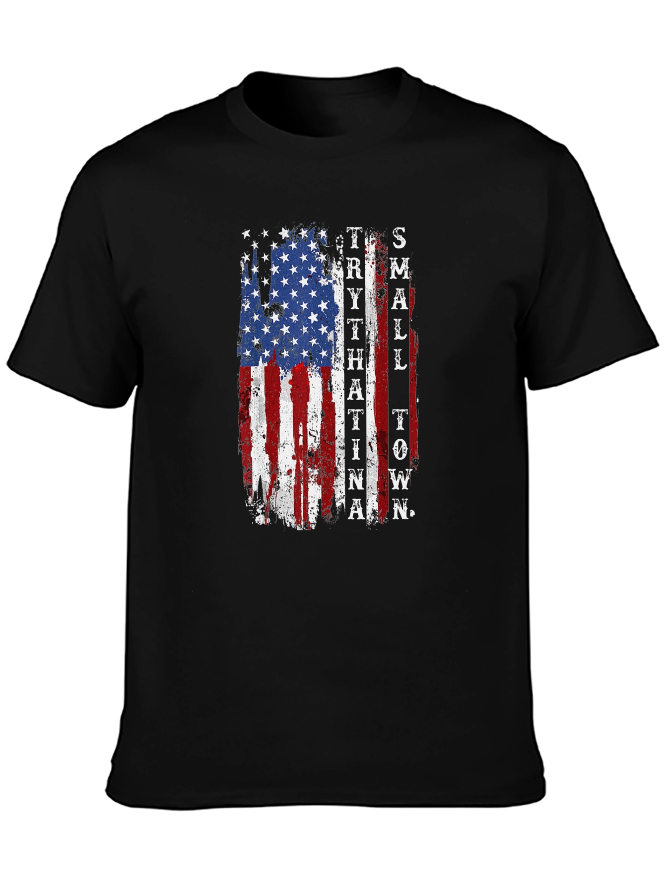 American Flag Small Town T-Shirt