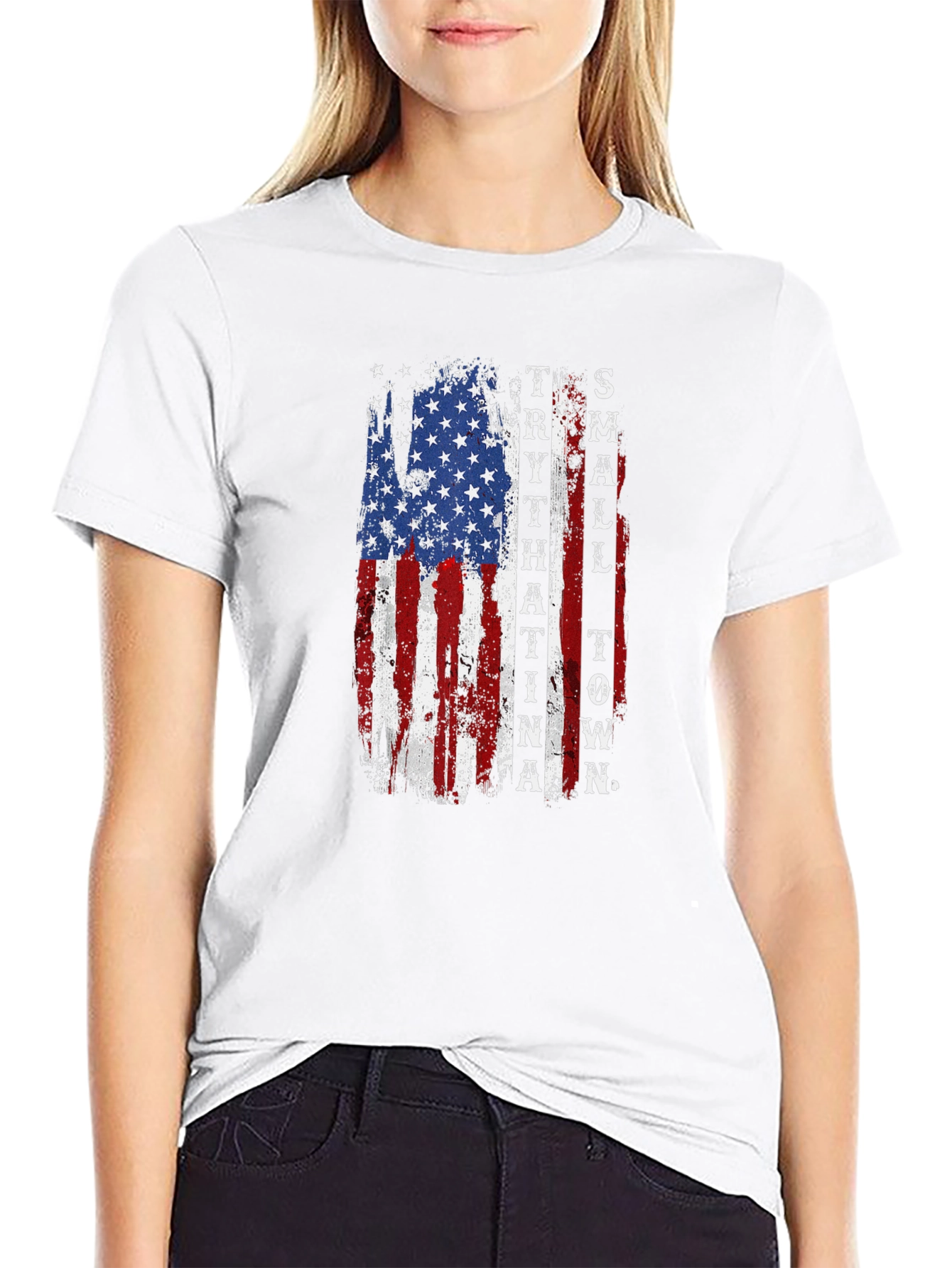 American Flag Small Town T-Shirt