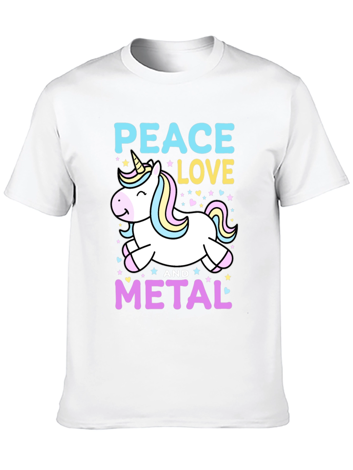 Peace Love and Metal Unicorn T-Shirt
