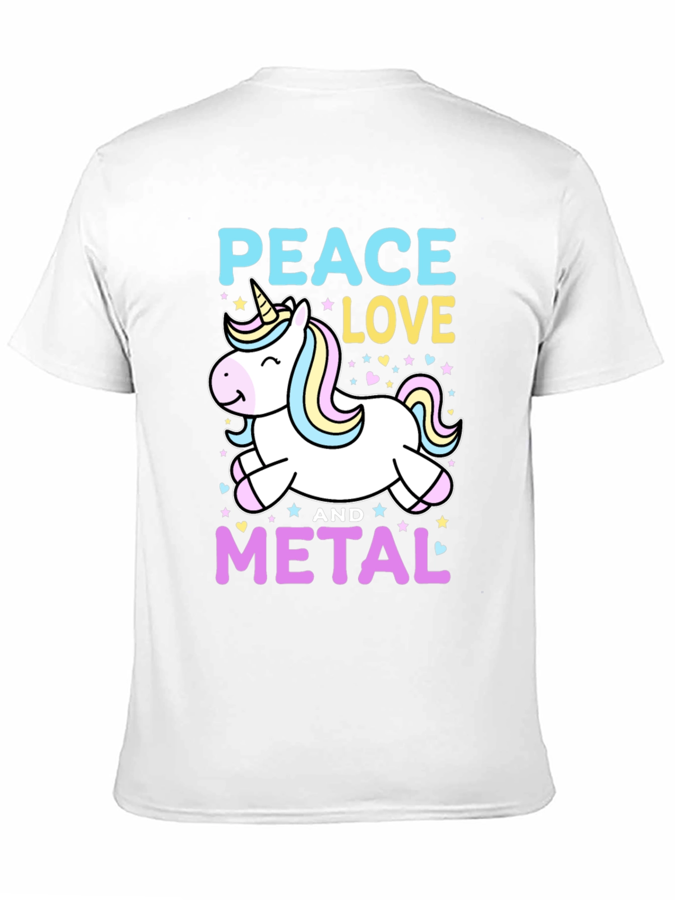 Peace Love and Metal Unicorn T-Shirt
