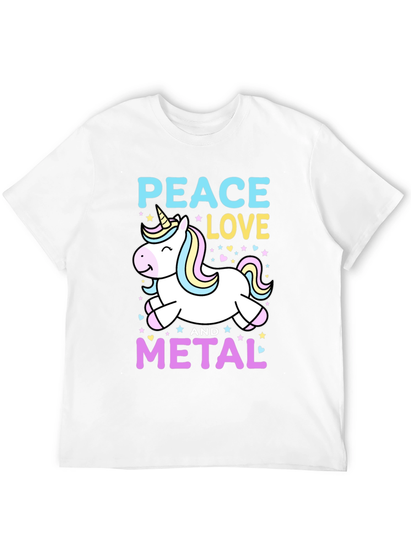 Peace Love and Metal Unicorn T-Shirt