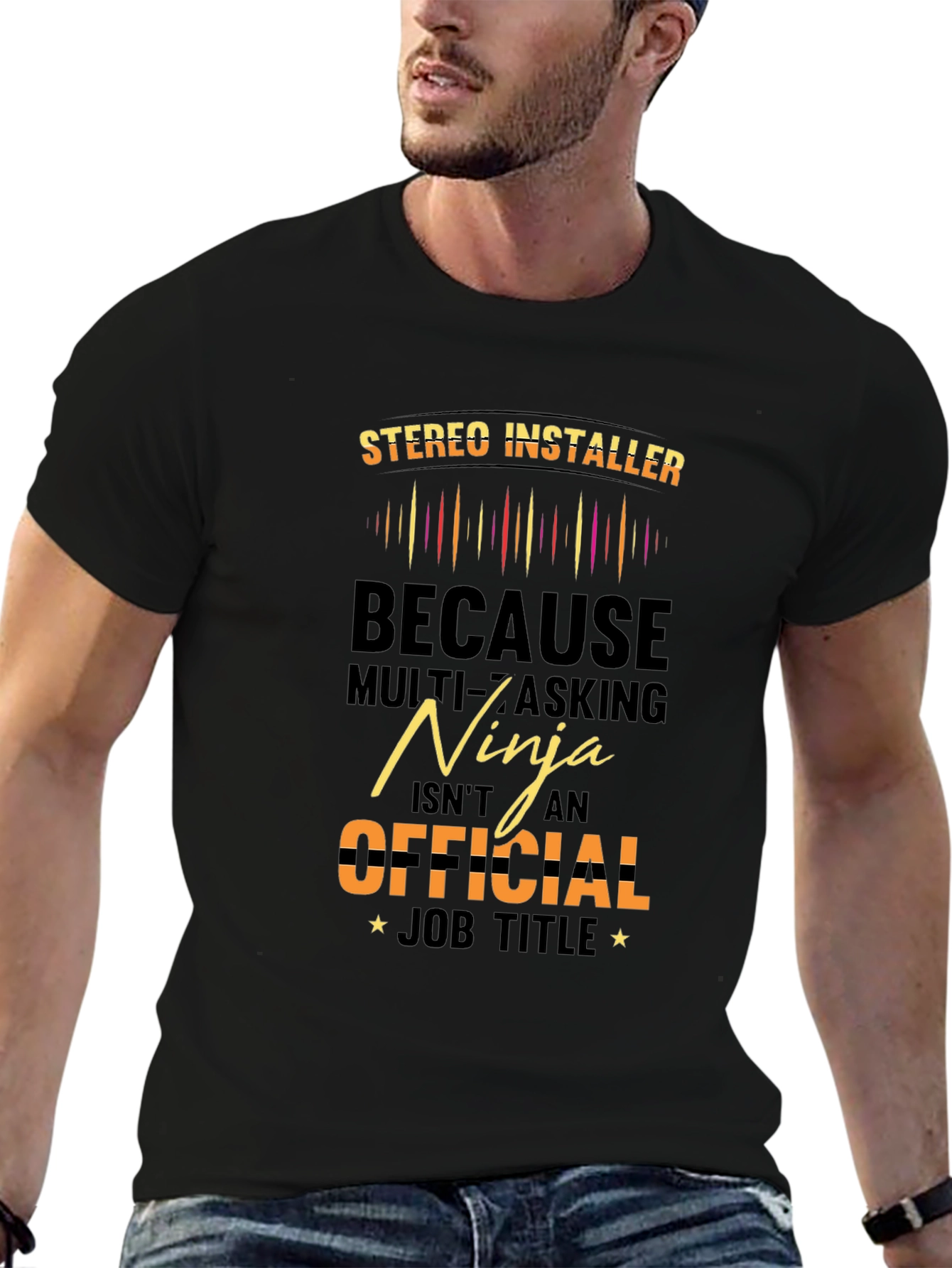 Stereo Installer Ninja Graphic T-Shirt