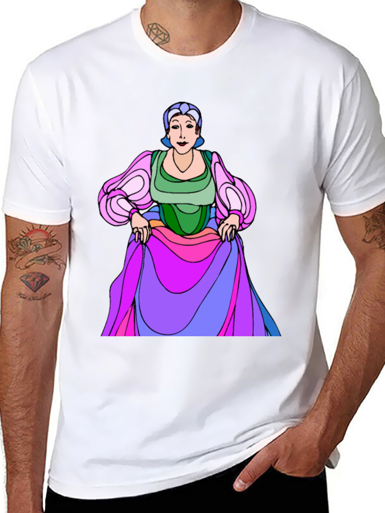 Cartoon Character Graphic Print T-Shirt