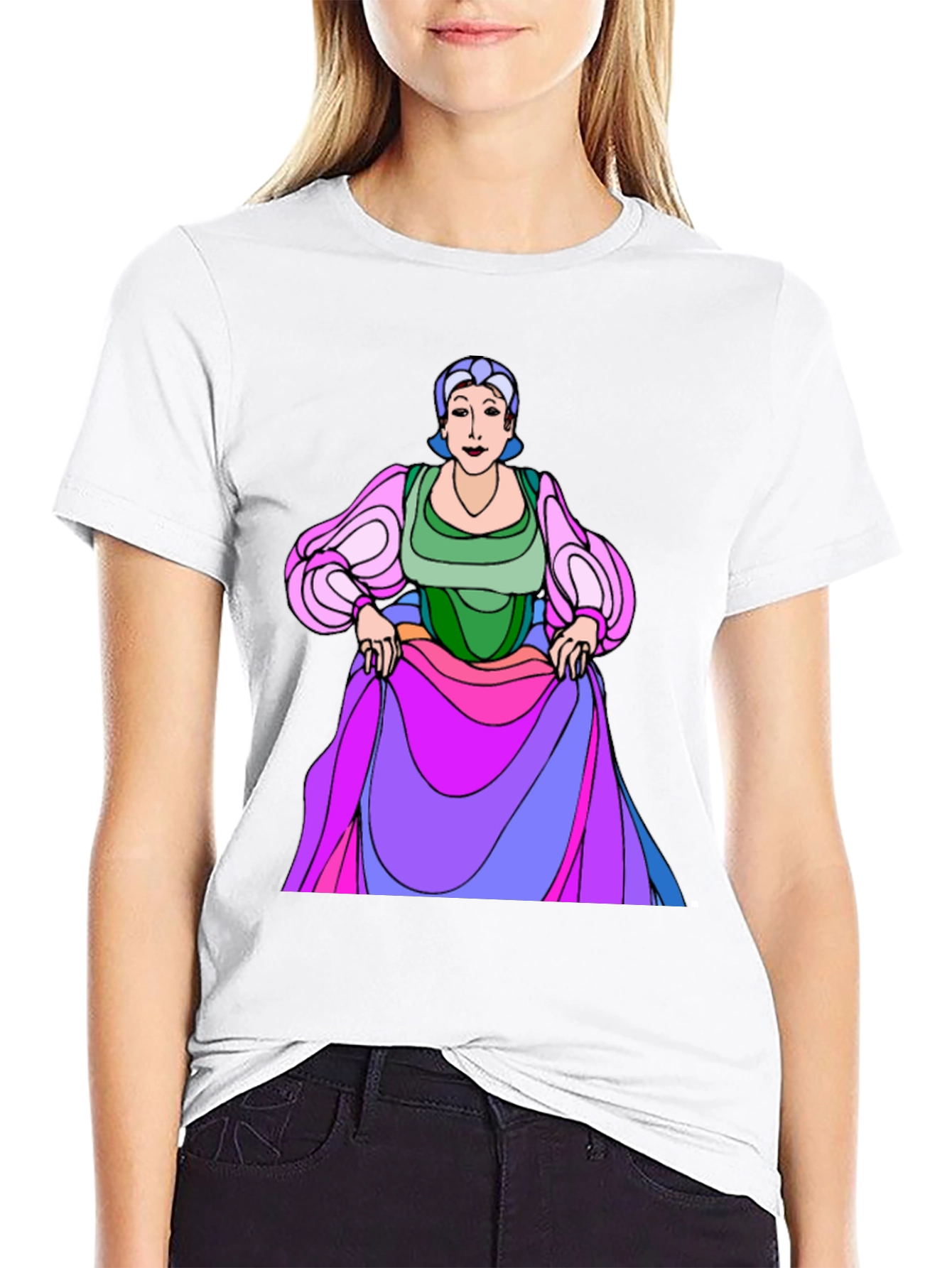 Cartoon Character Graphic Print T-Shirt