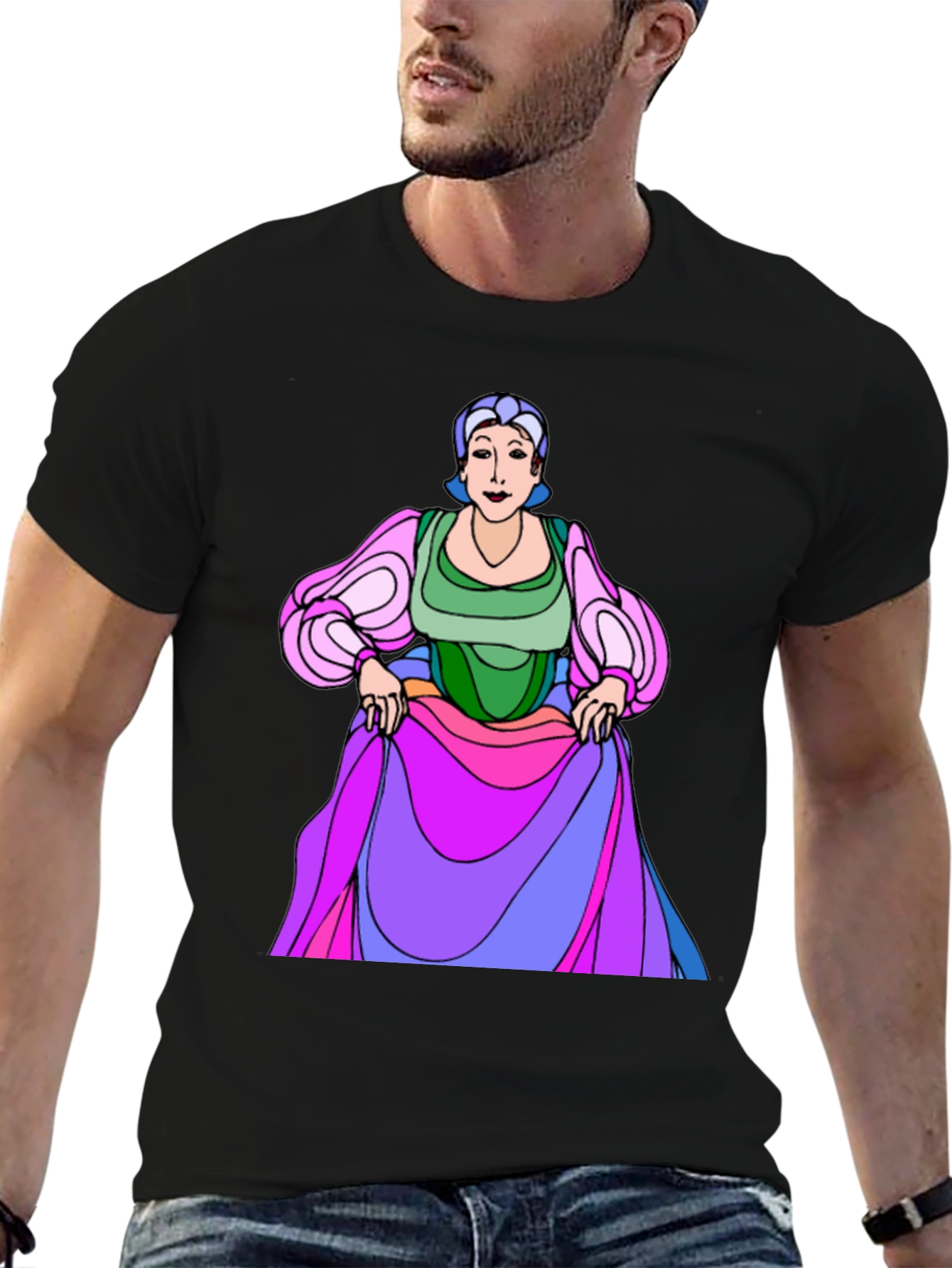 Cartoon Character Graphic Print T-Shirt