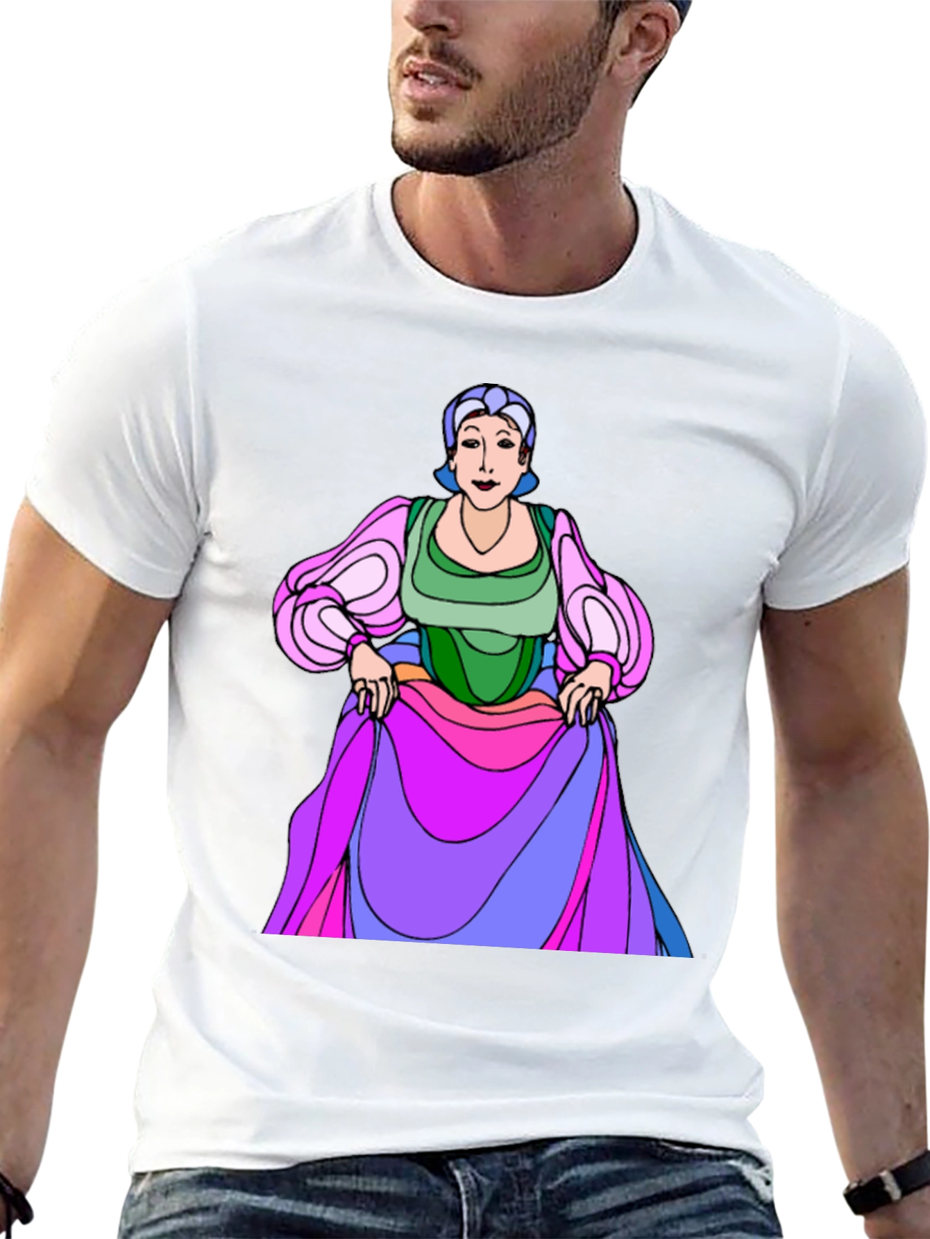 Cartoon Character Graphic Print T-Shirt