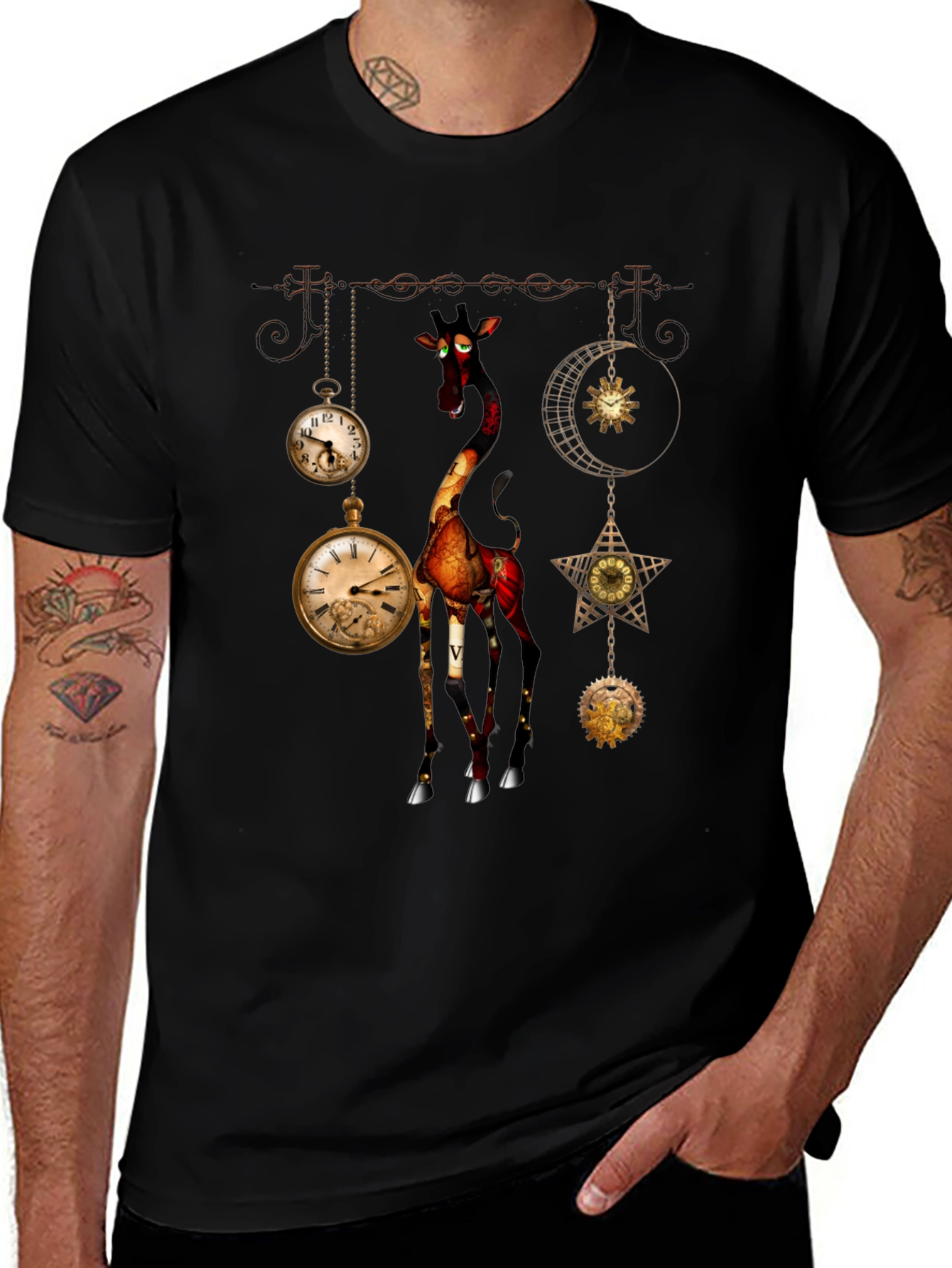 Steampunk Giraffe Graphic Tee