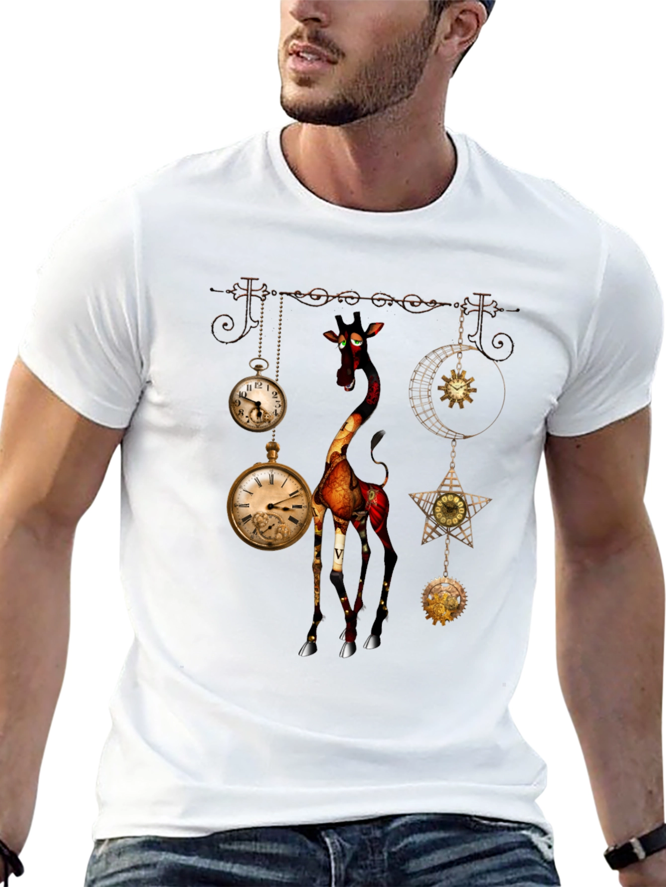 Steampunk Giraffe Graphic Tee
