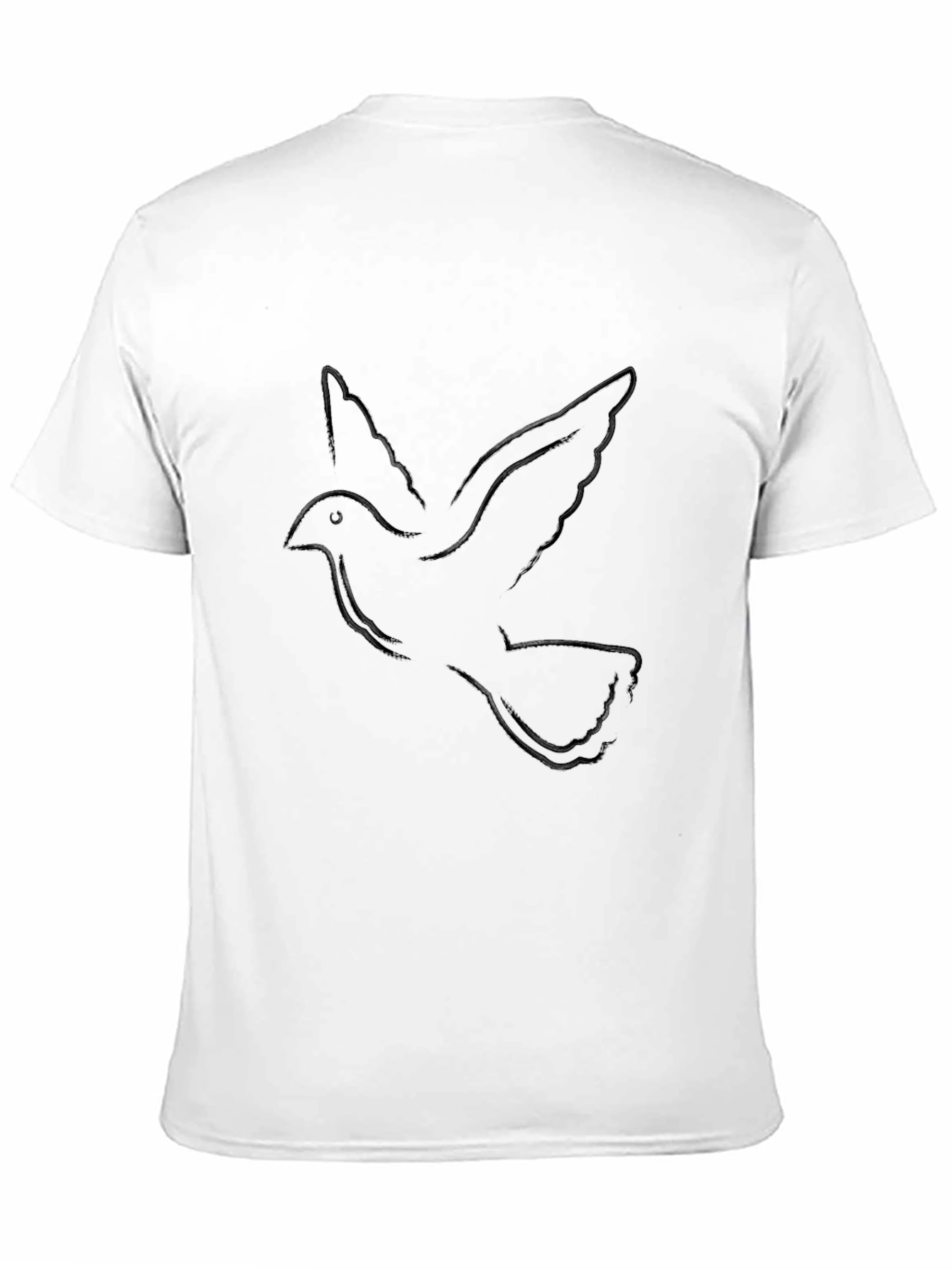 Dove Graphic Tee - Black Cotton Comfort