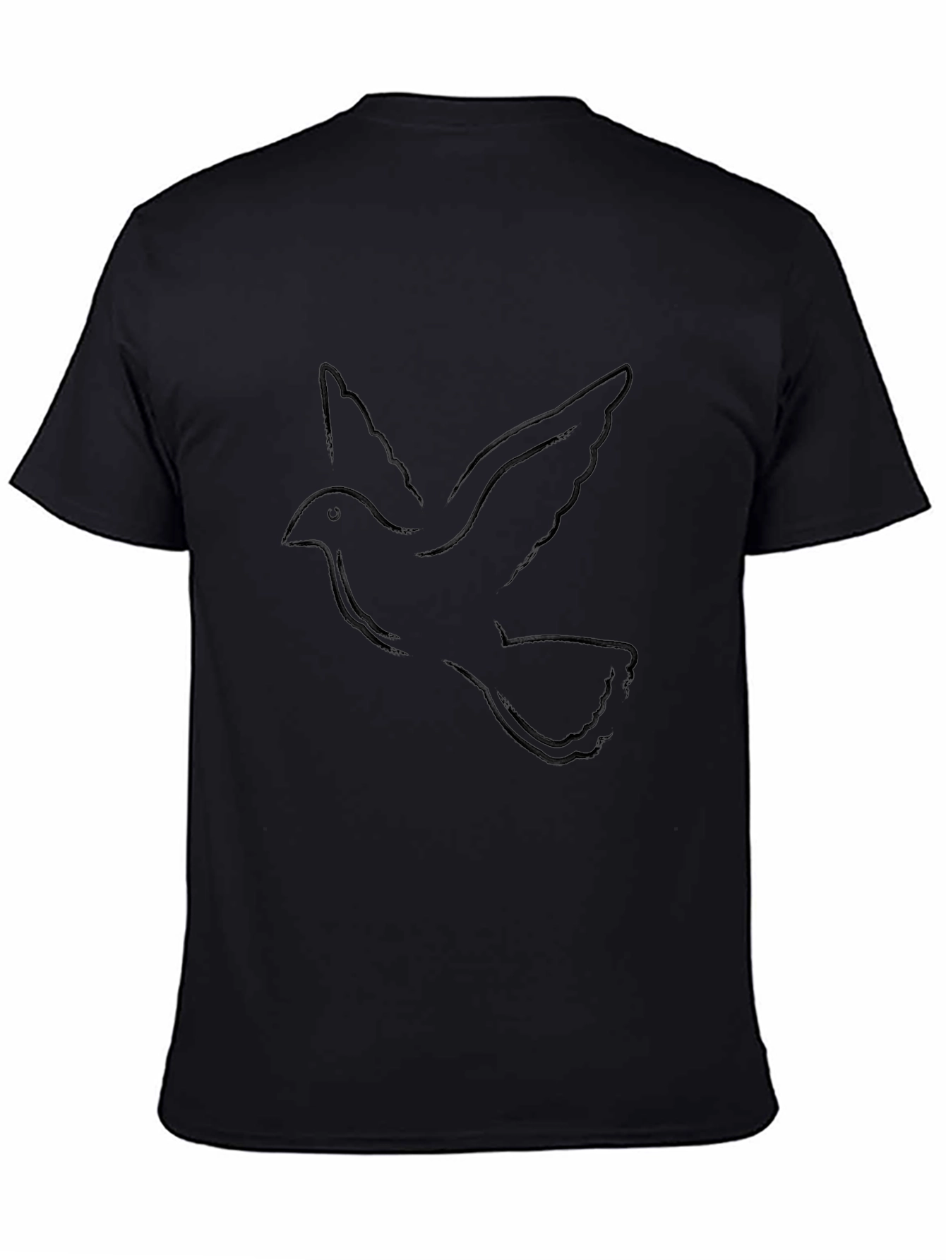 Dove Graphic Tee - Black Cotton Comfort