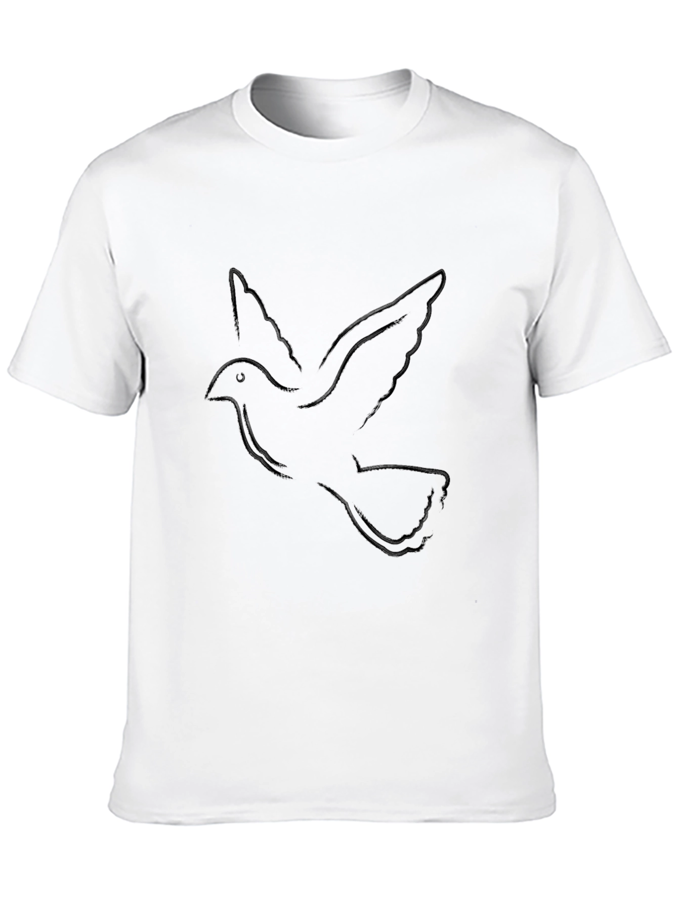 Dove Graphic Tee - Black Cotton Comfort