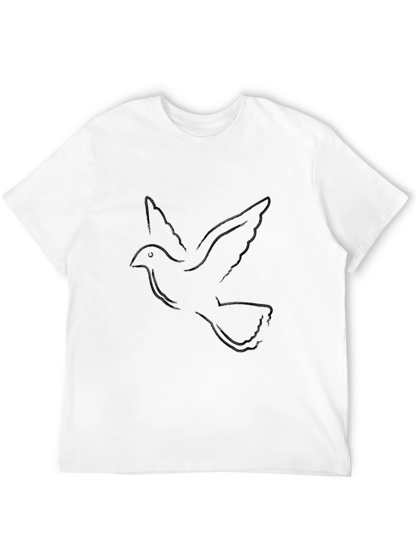 Dove Graphic Tee - Black Cotton Comfort