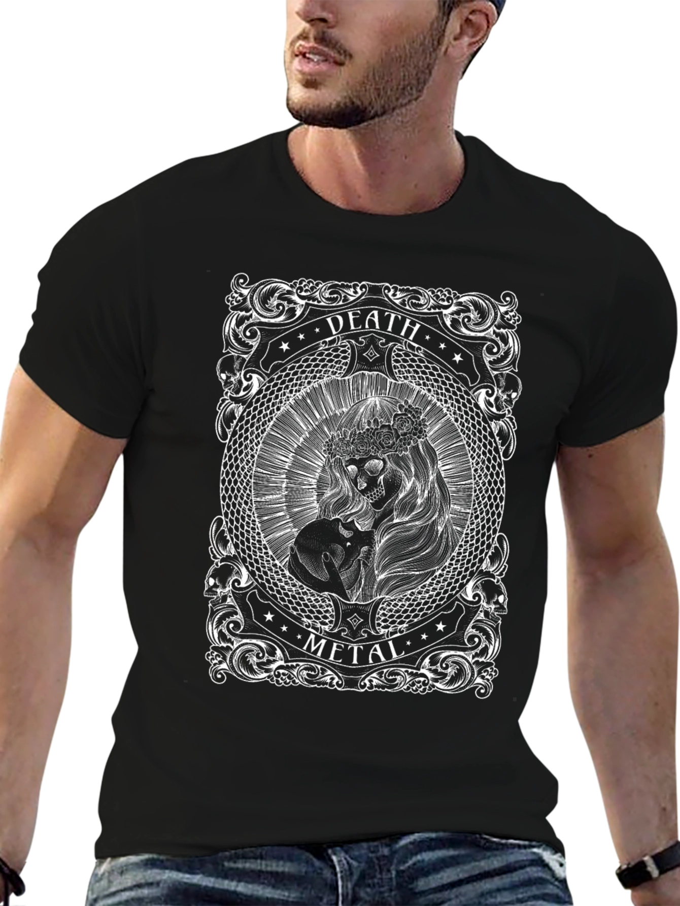 Death Metal Graphic Tee - Black Unisex Shirt