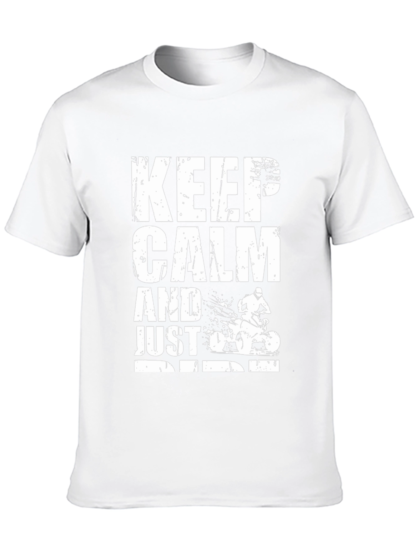 Keep Calm and Just Ride Black Graphic T-Shirt