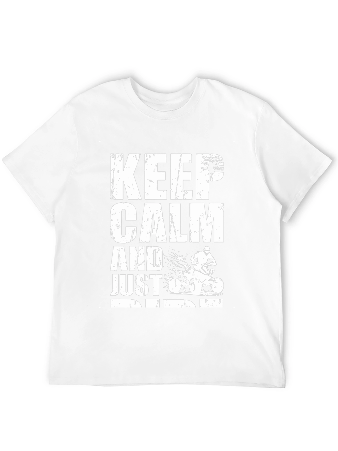 Keep Calm and Just Ride Black Graphic T-Shirt