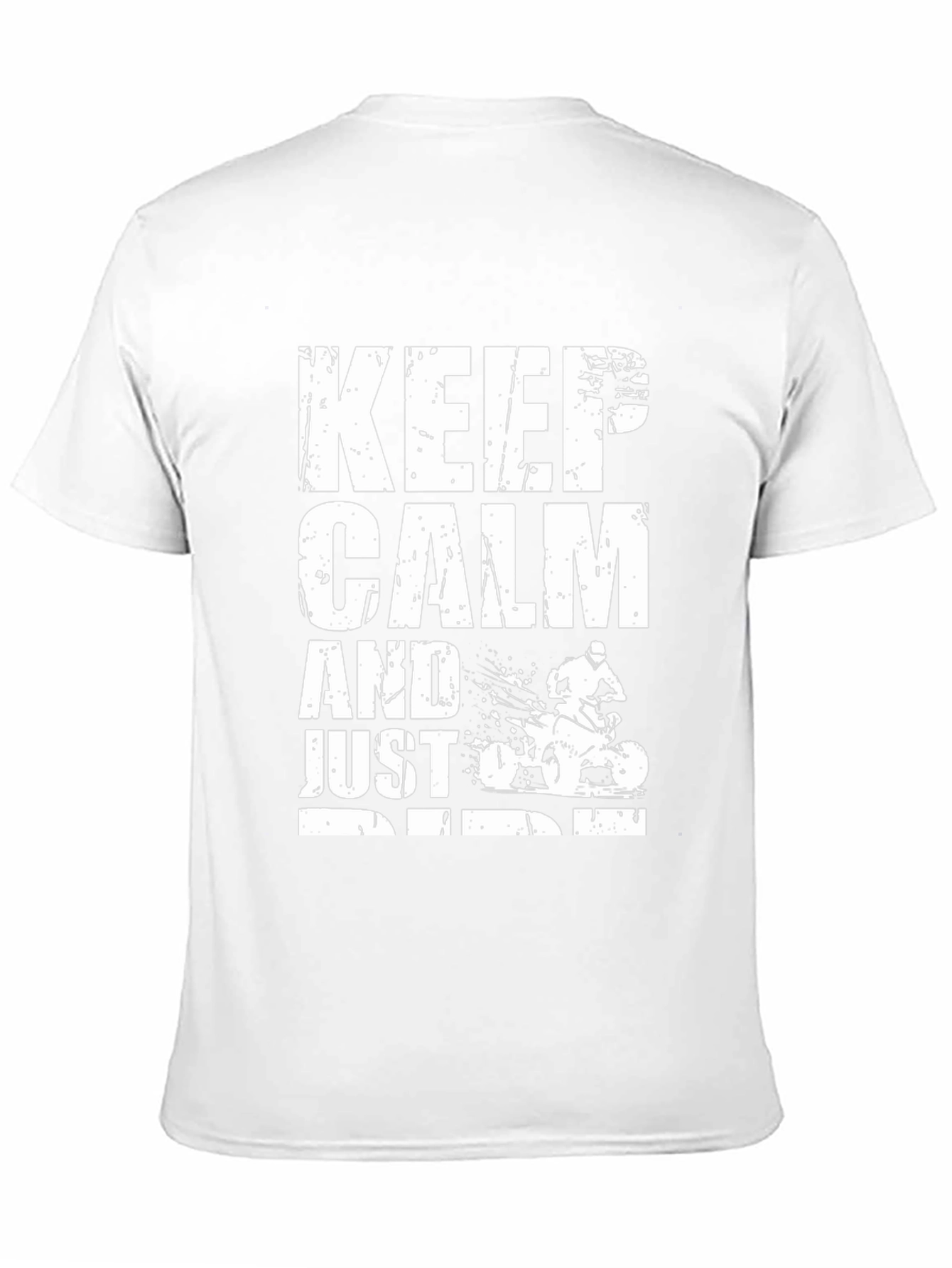 Keep Calm and Just Ride Black Graphic T-Shirt