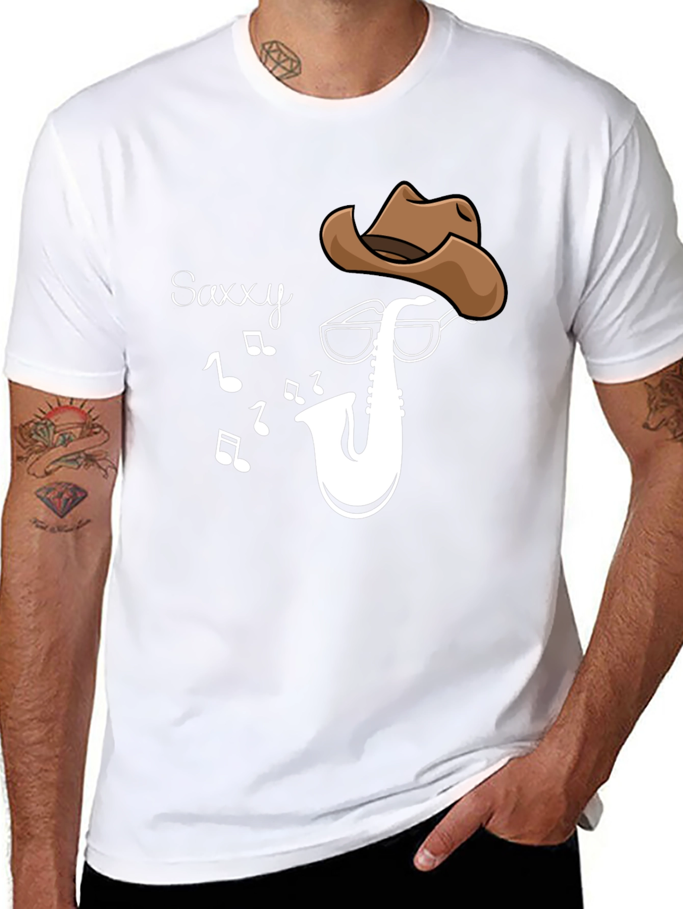 Saxy Cowboy T-Shirt: Music Lovers Tee